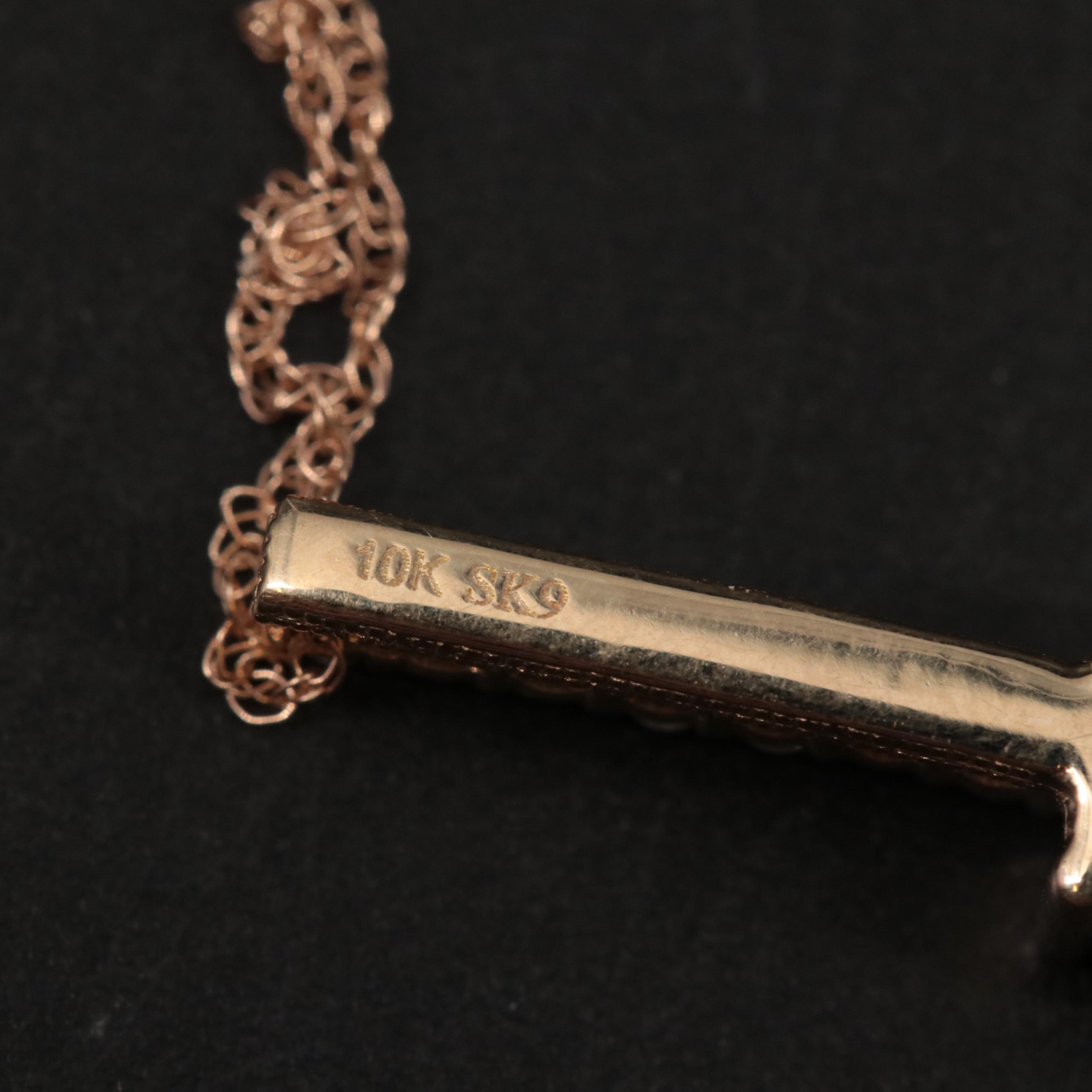 10K Diamond Pendant Necklace