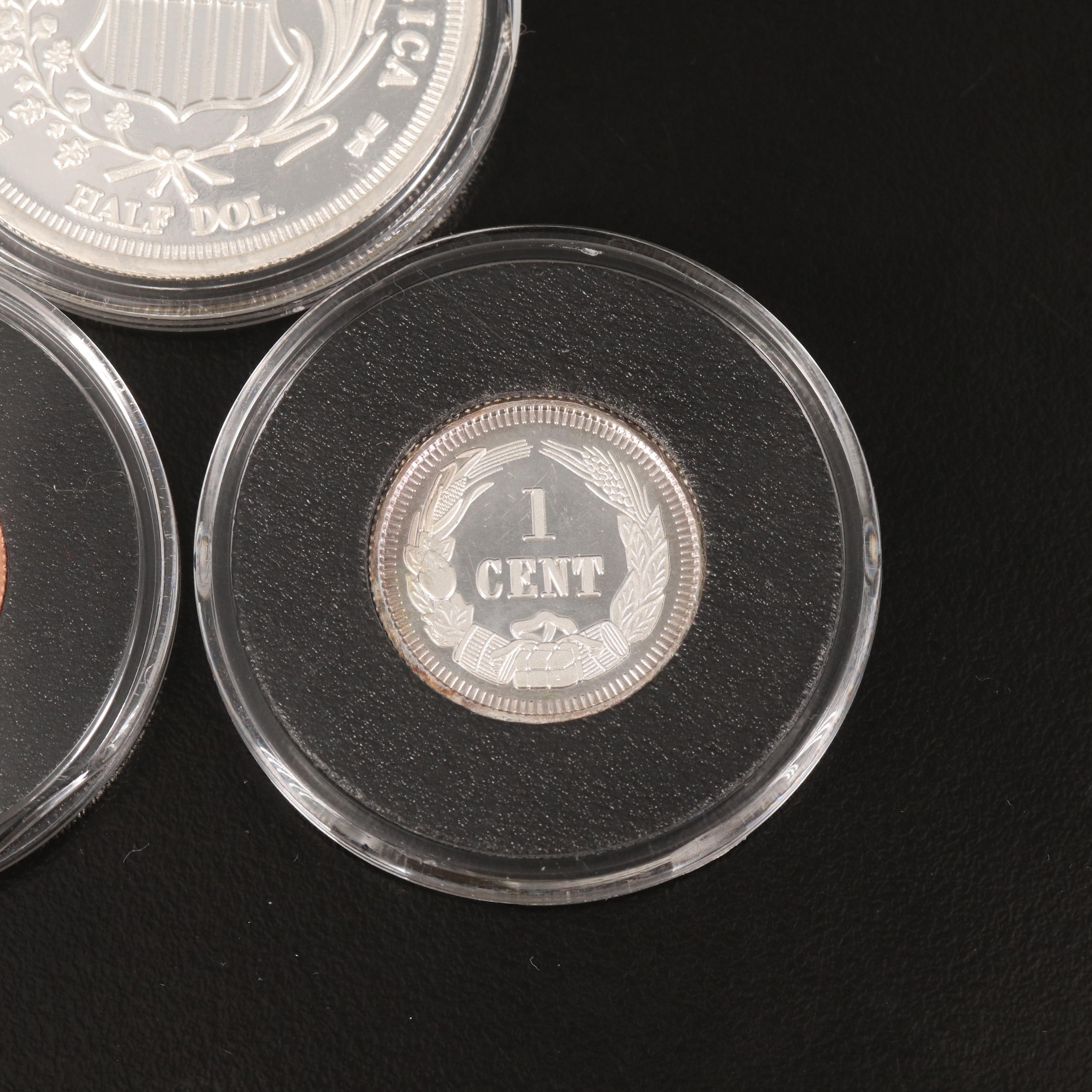 Collection of Three Fantasy Confederate Coins