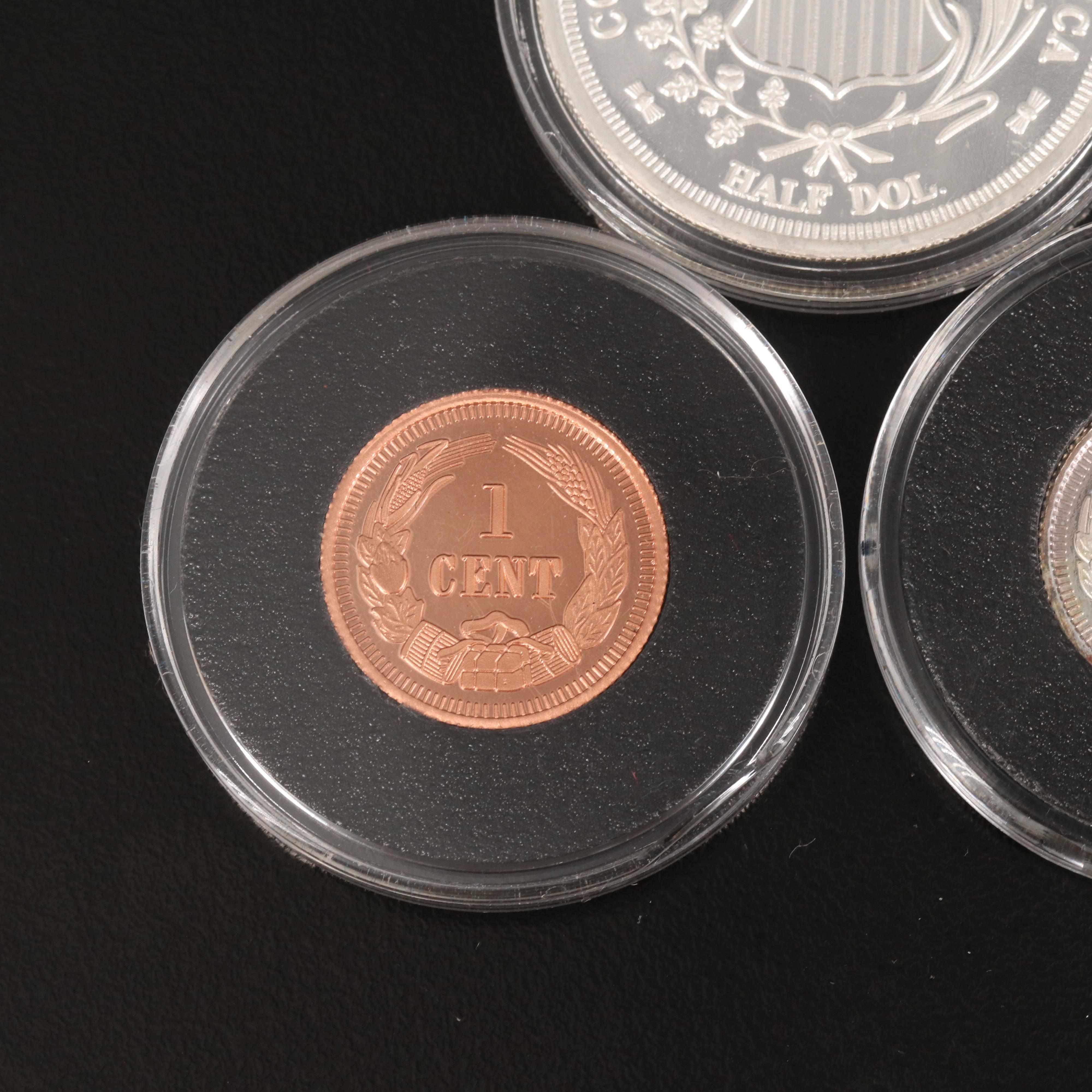 Collection of Three Fantasy Confederate Coins