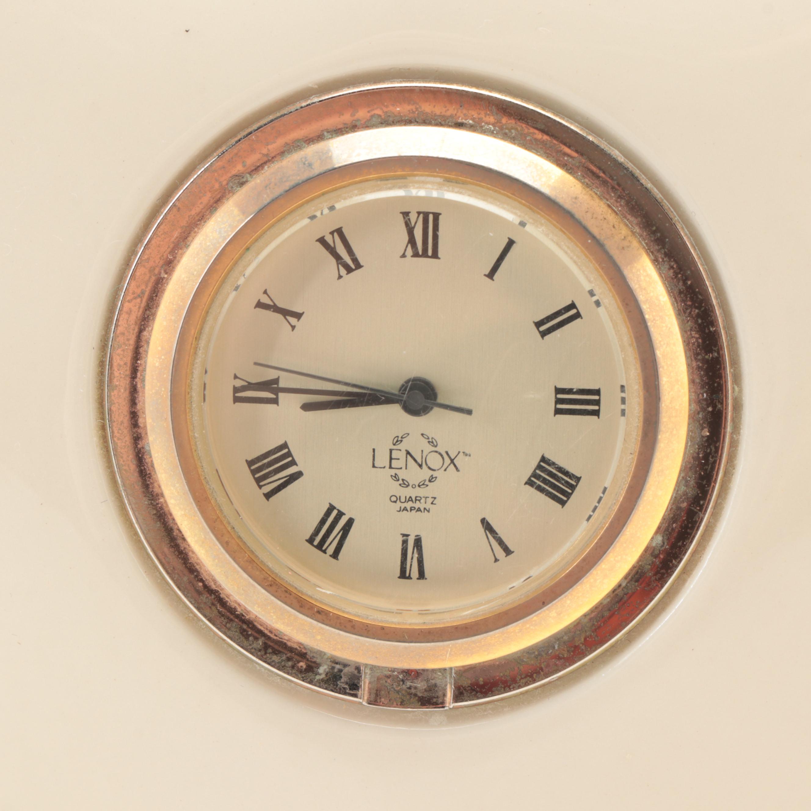 Lenox "Eternal" Porcelain Quartz Desk Clock