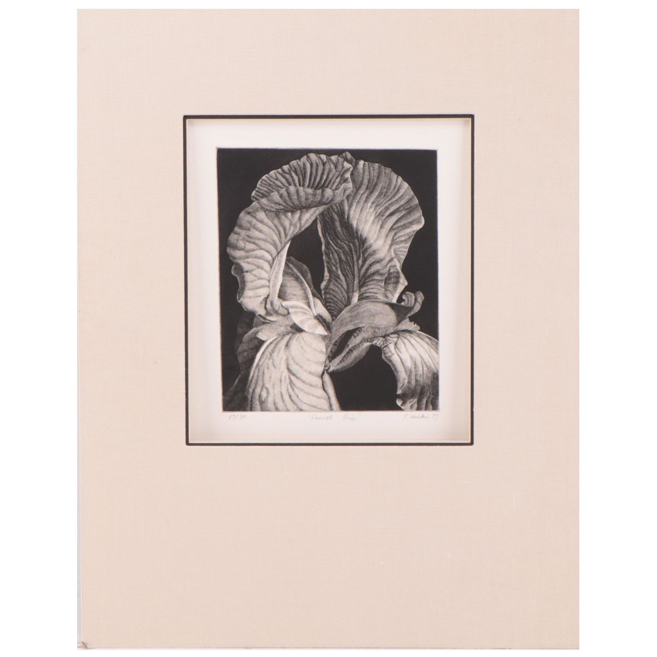 Yasuhiro Easki Etching "Fourth Iris," 1977