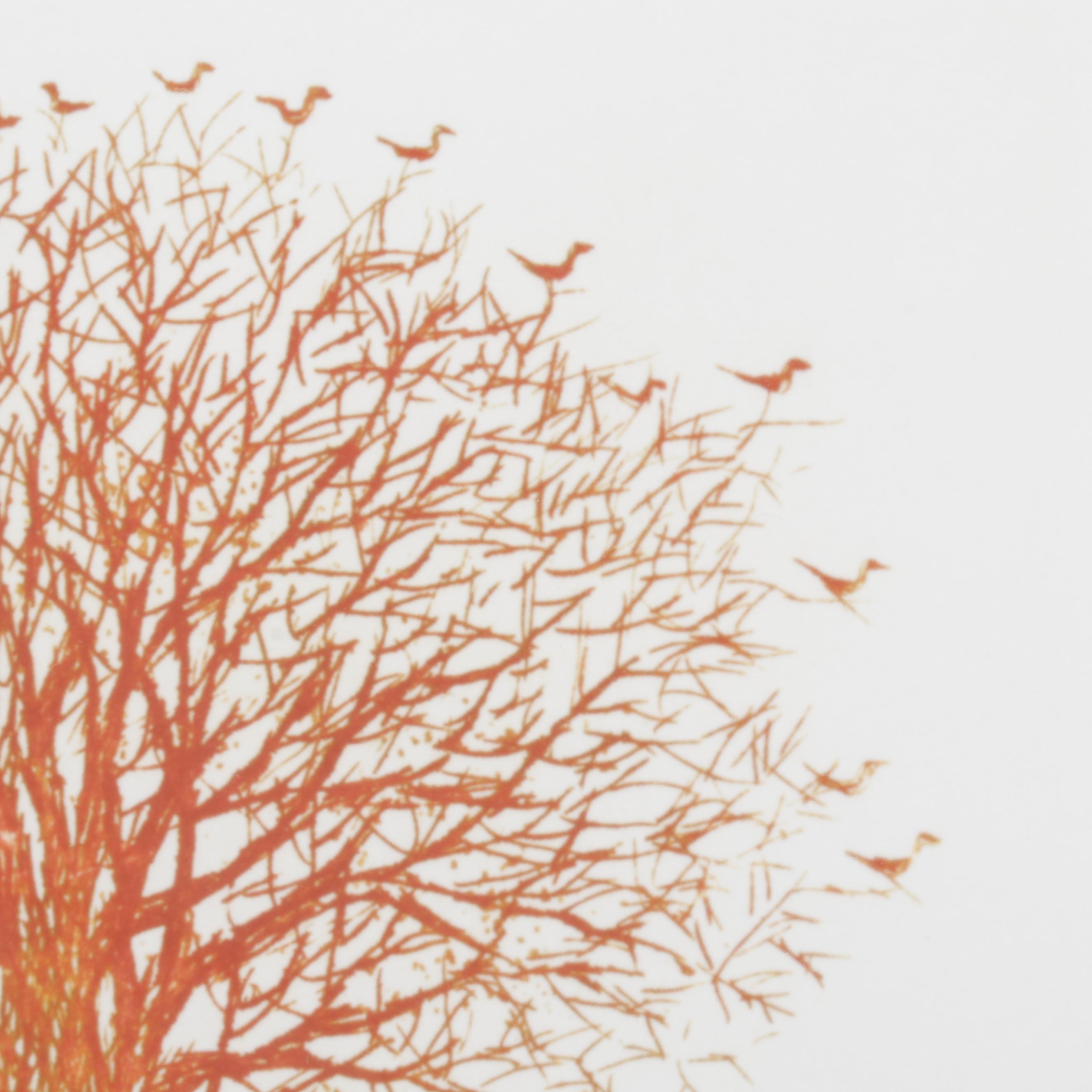 Ushiku Kenji Color Etching "Tree With Birds," Circa 1981