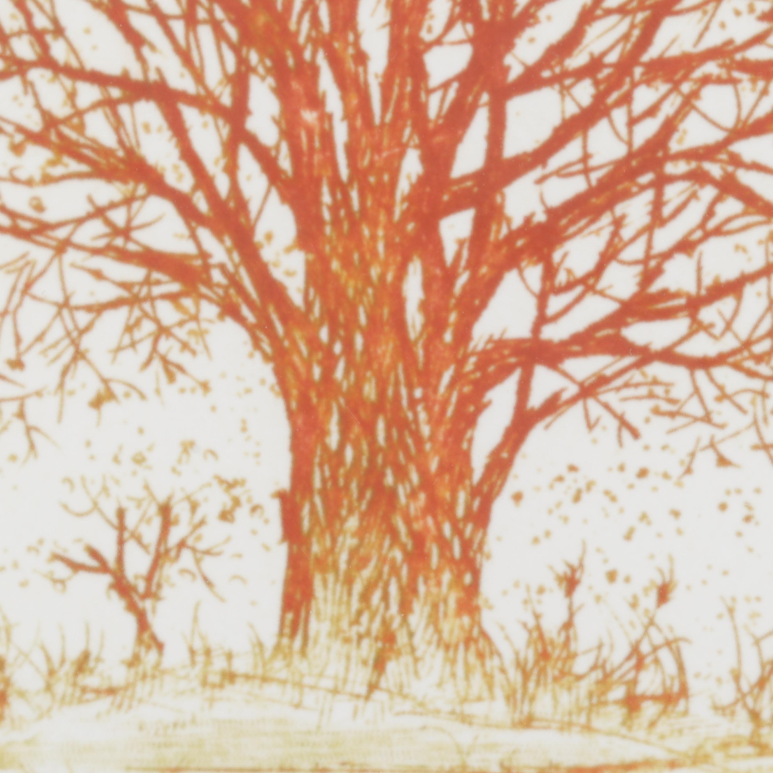 Ushiku Kenji Color Etching "Tree With Birds," Circa 1981