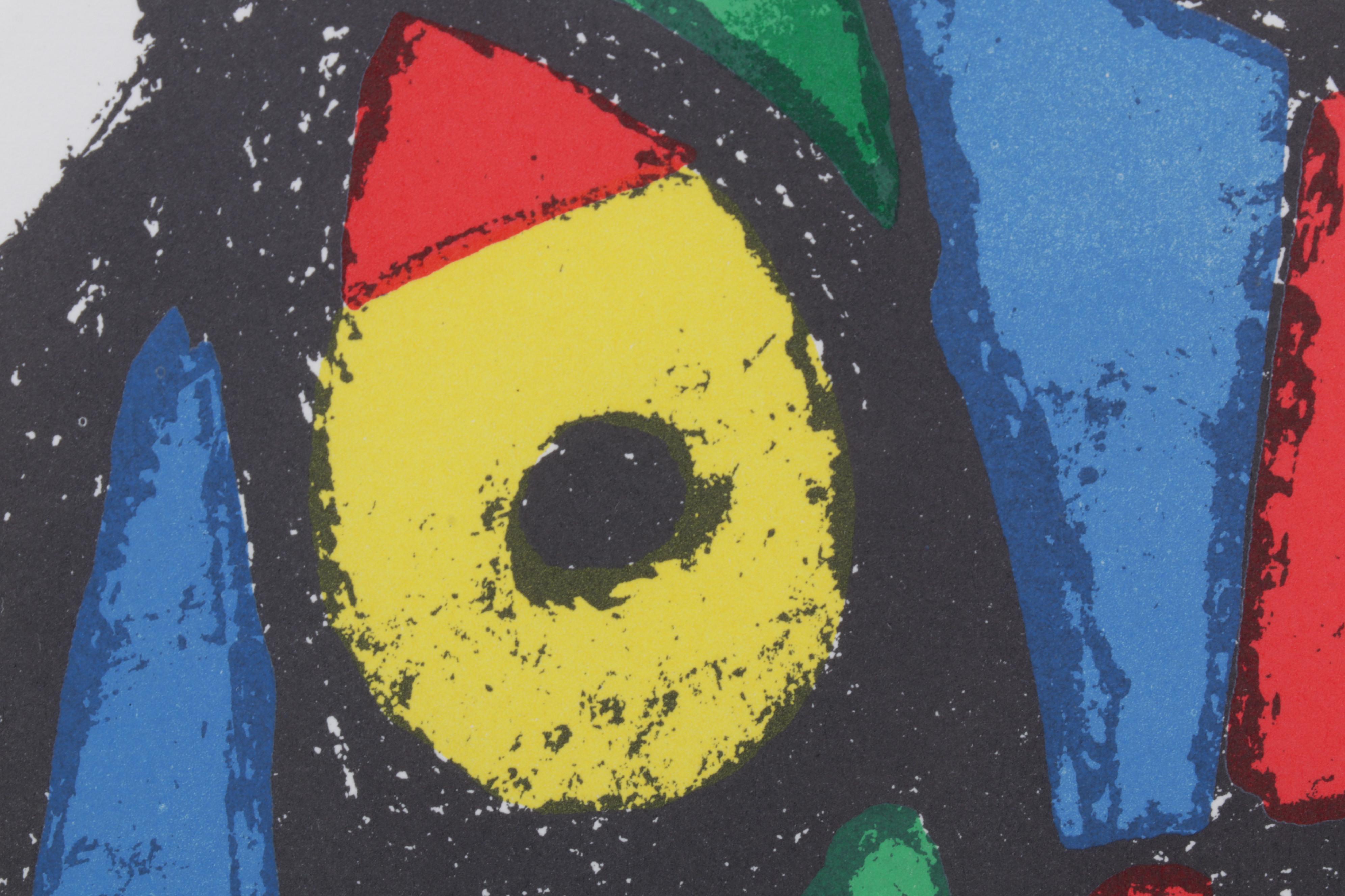 Joan Miró Color Lithograph From "Lithographs II," 1975