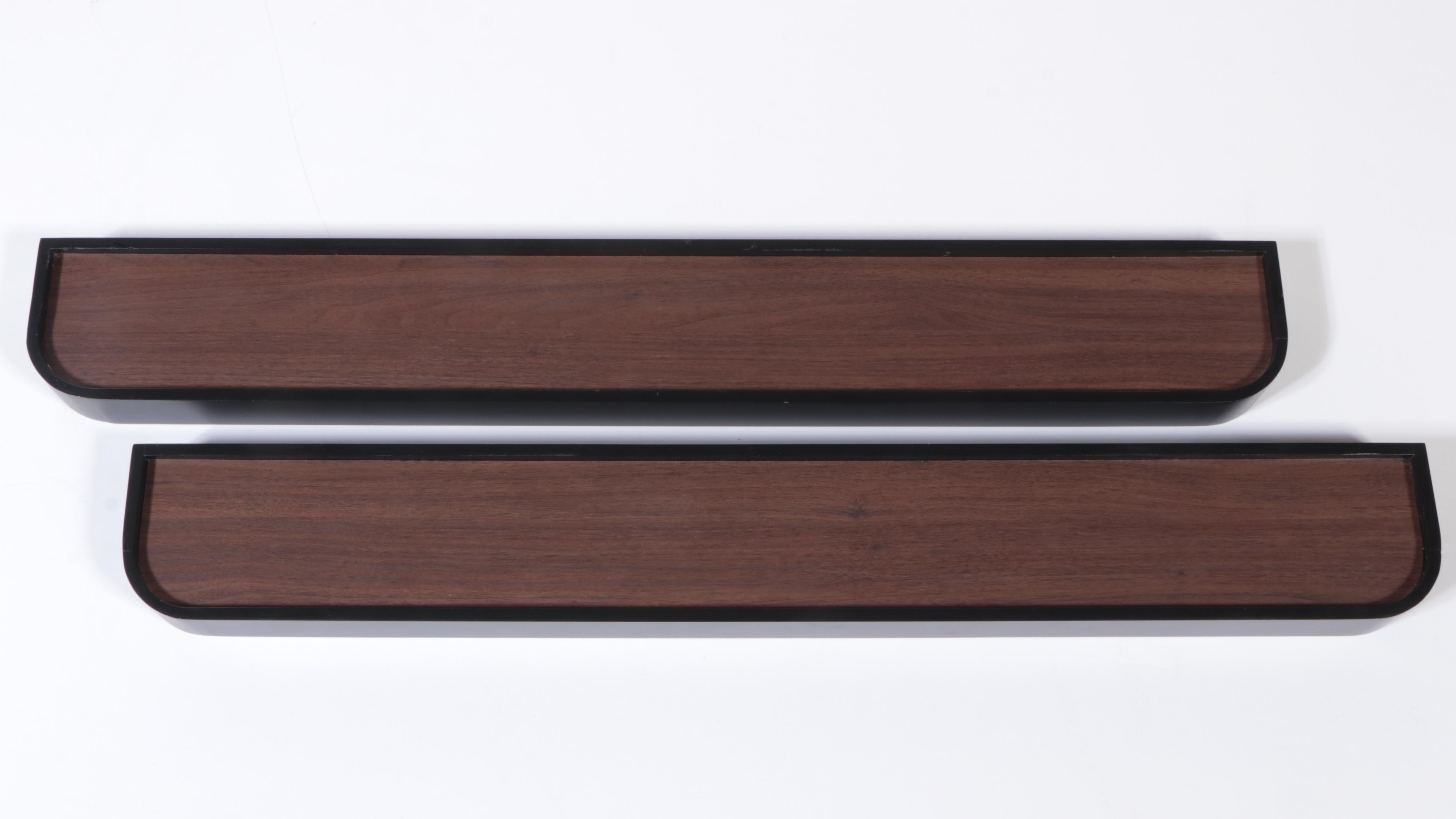 Threshold Routed Wood Wall Shelves