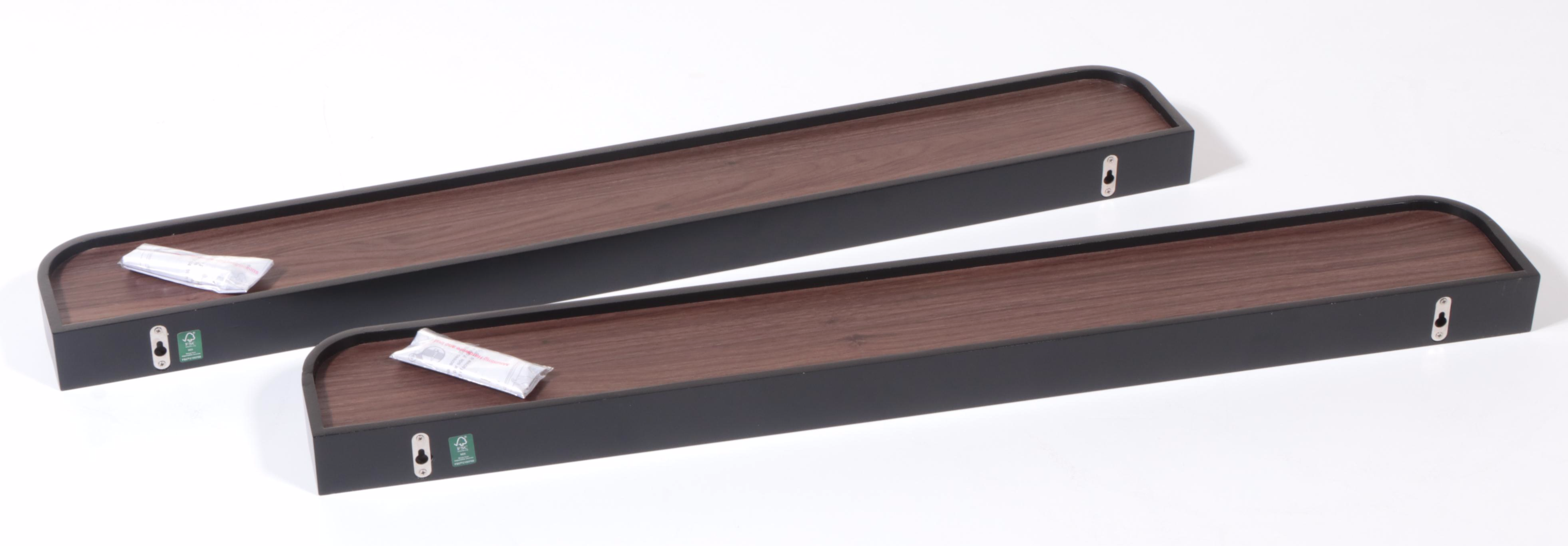 Threshold Routed Wood Wall Shelves