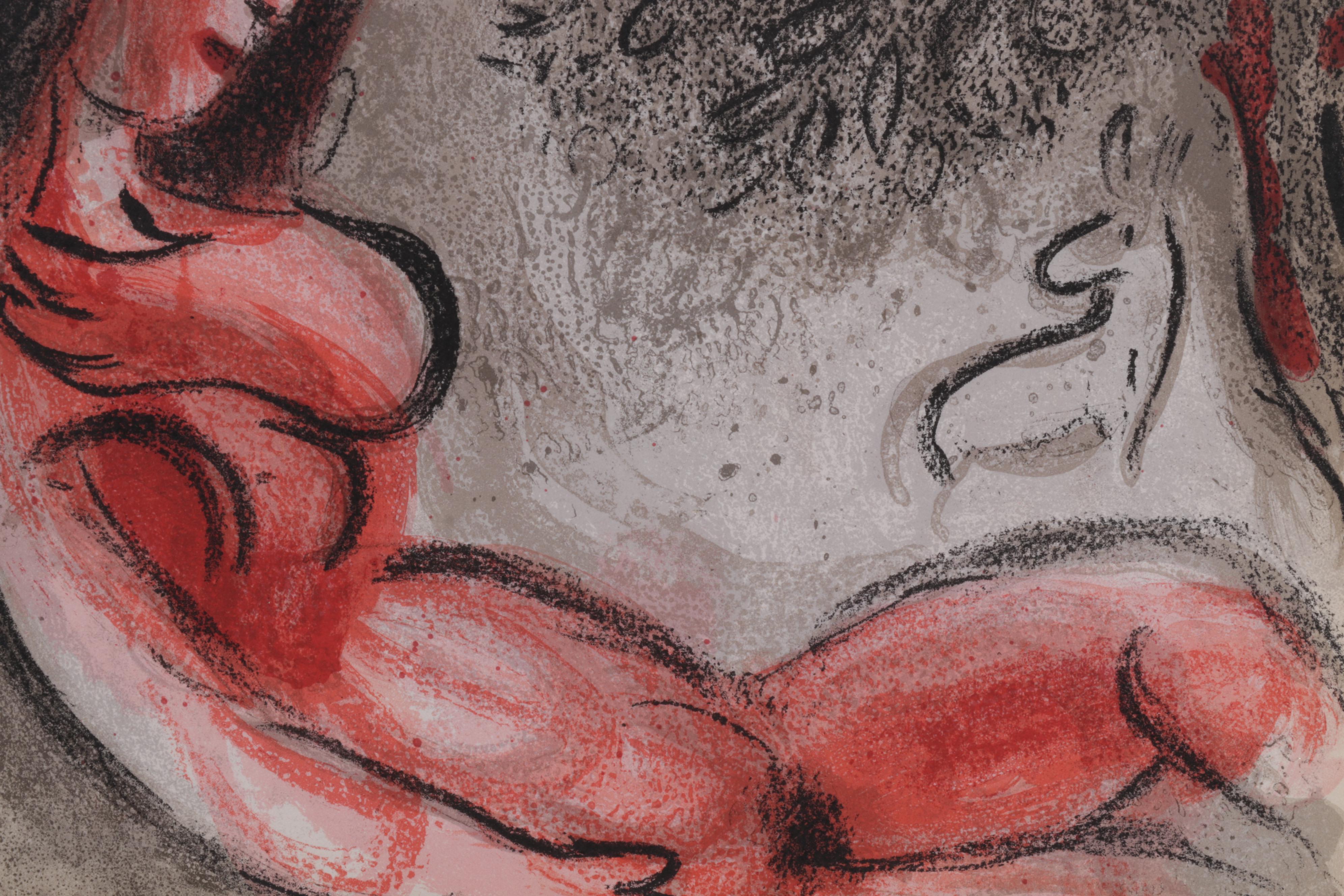 Marc Chagall Color Lithograph "Ève maudite par Dieu" From "Verve," 1960