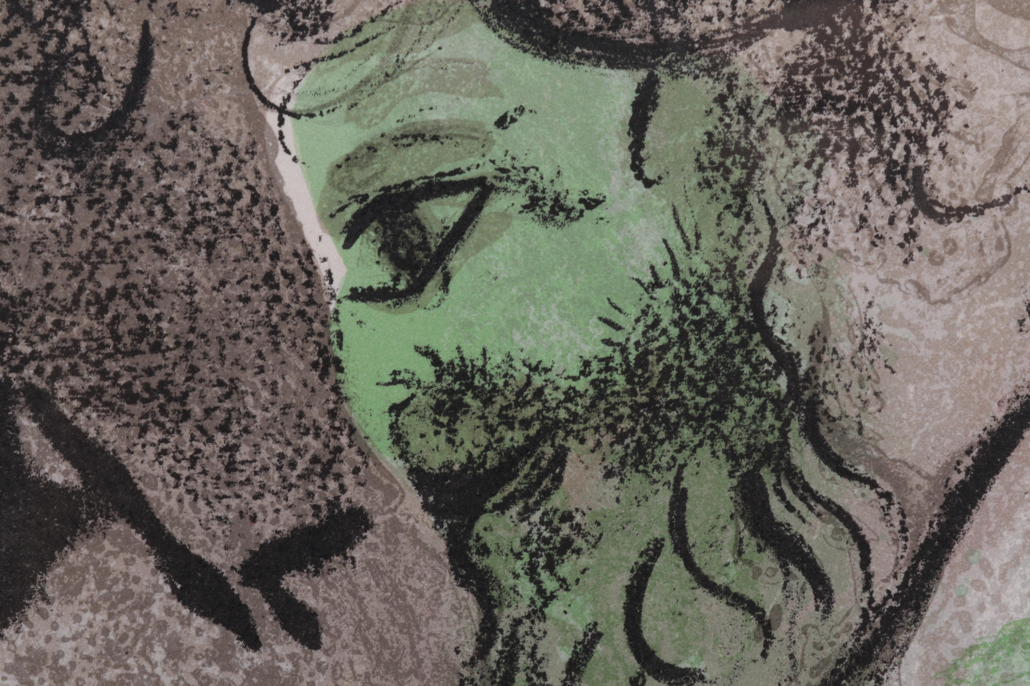 Marc Chagall Color Lithograph "Ève maudite par Dieu" From "Verve," 1960