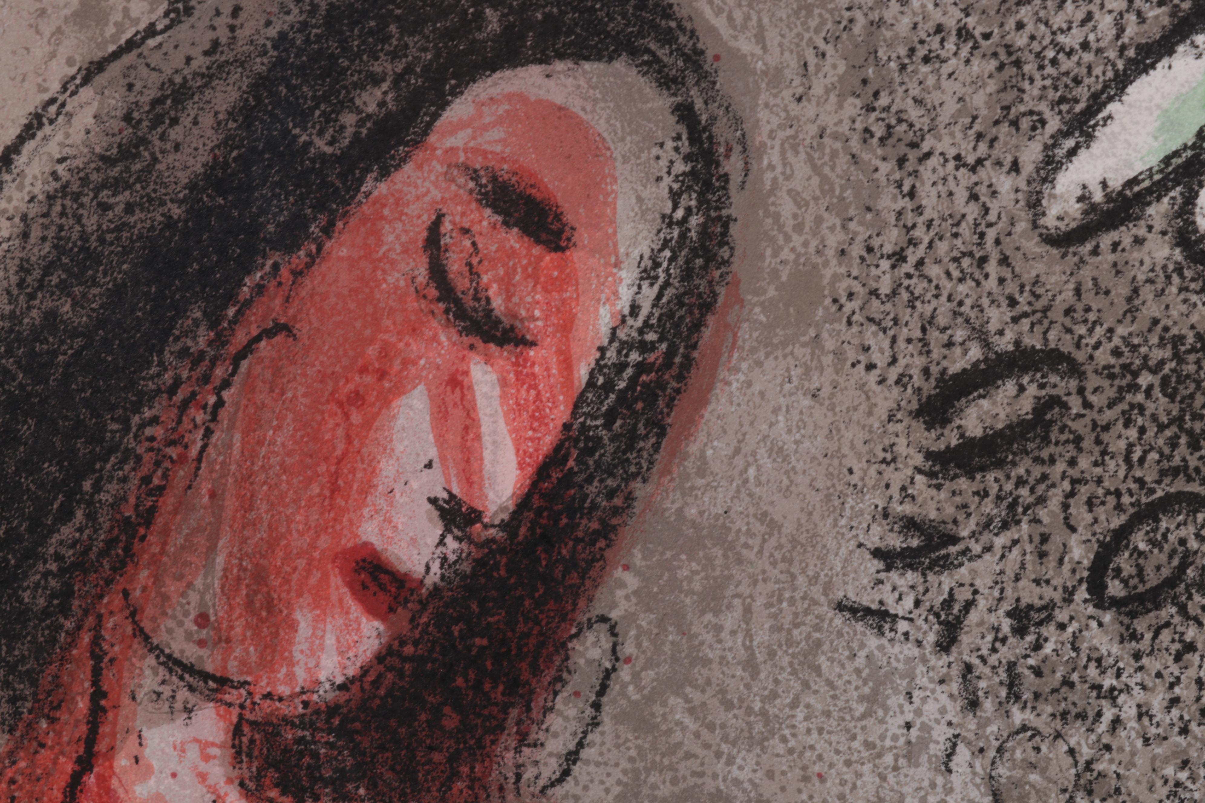 Marc Chagall Color Lithograph "Ève maudite par Dieu" From "Verve," 1960