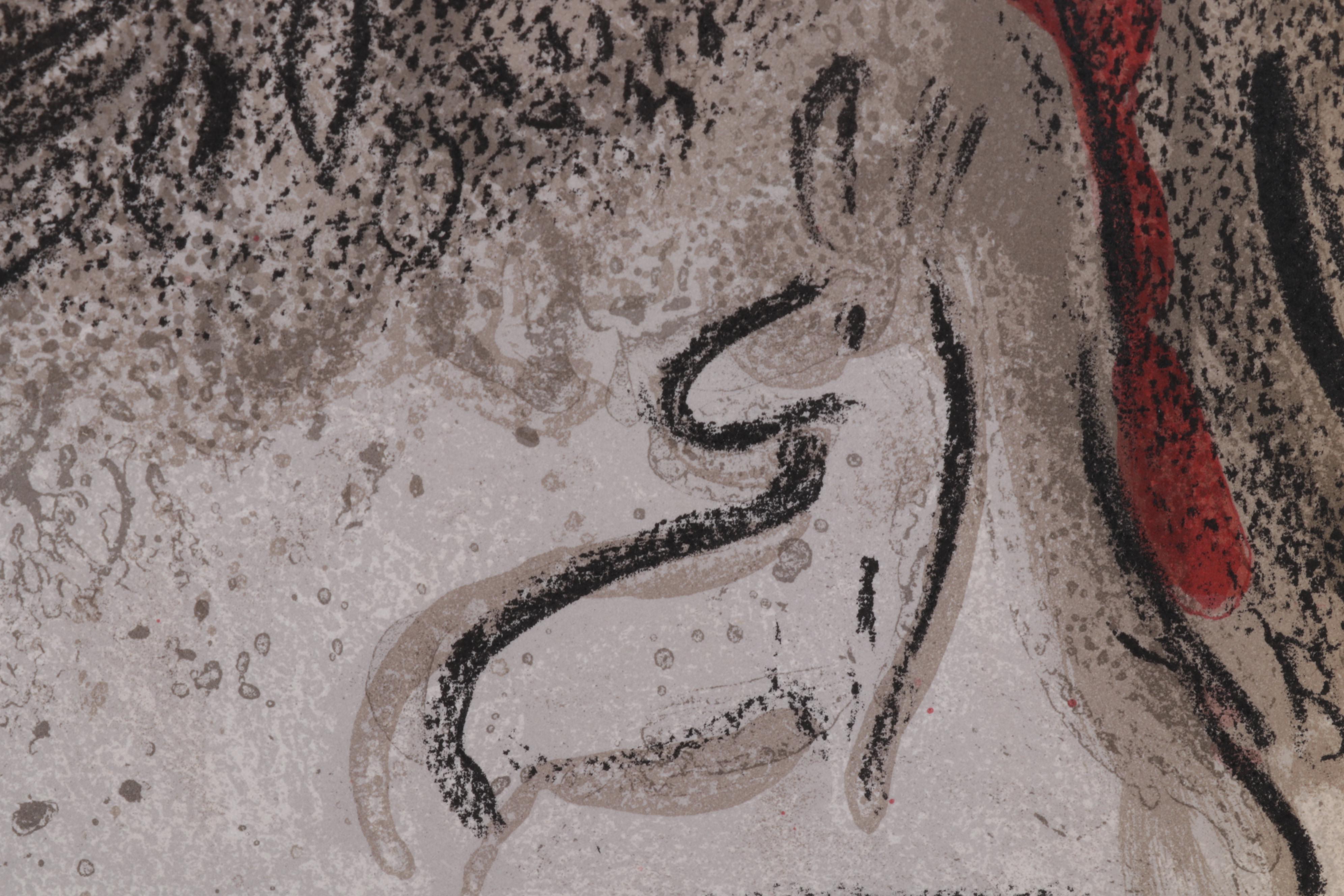 Marc Chagall Color Lithograph "Ève maudite par Dieu" From "Verve," 1960