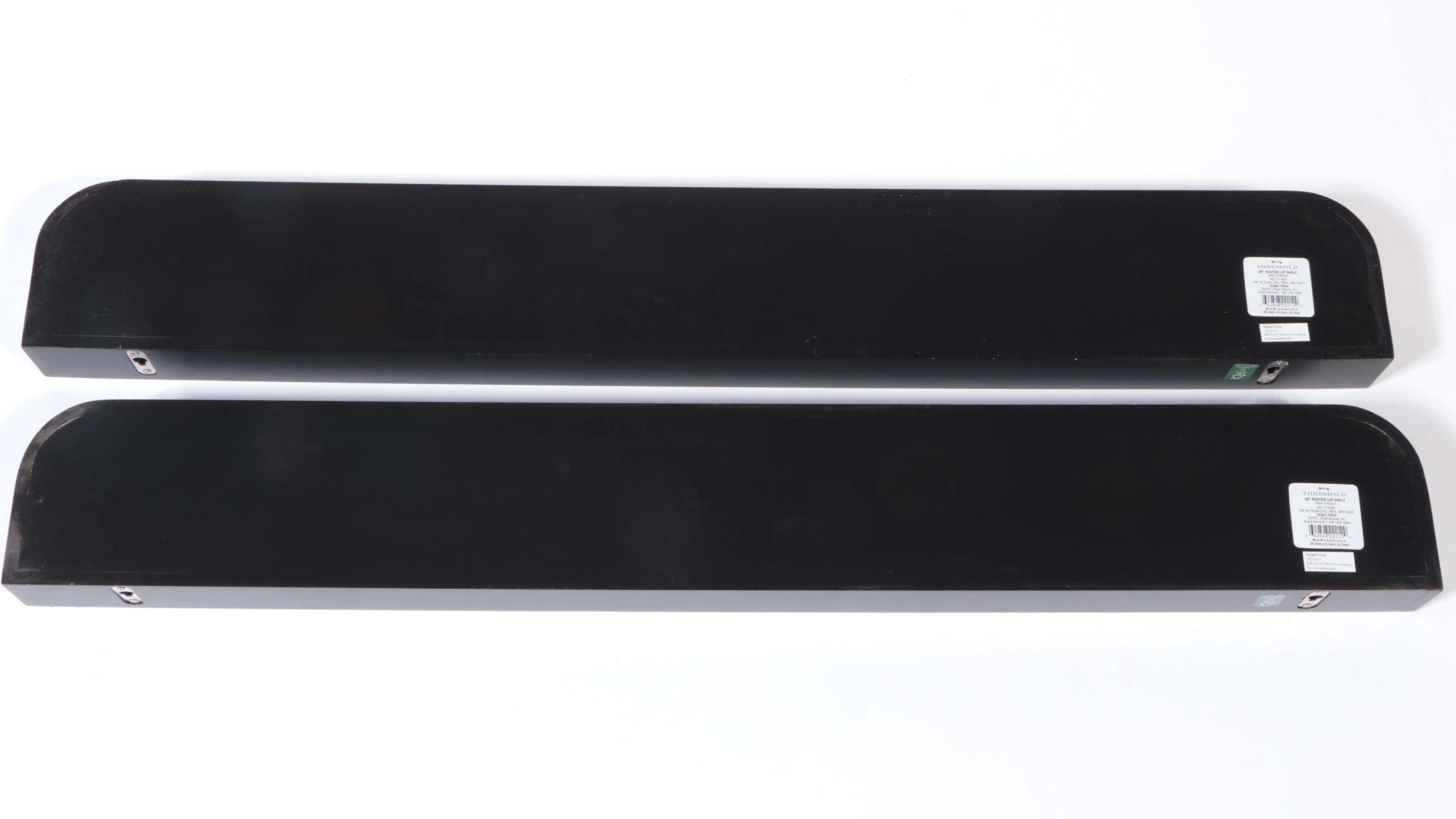 Threshold Routed Wood Wall Shelves