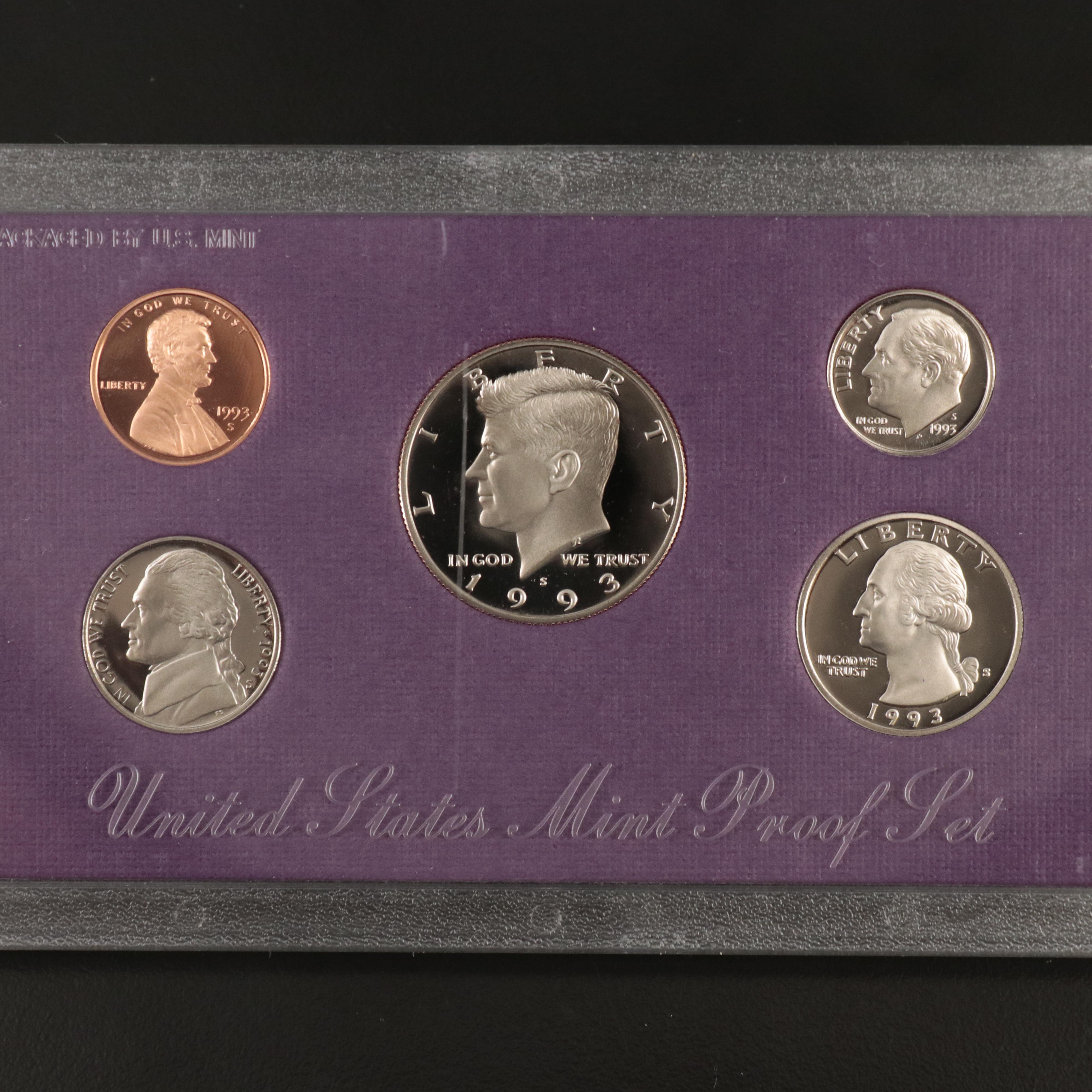 Group of Ten United States Proof Sets Complete from 1984-1993