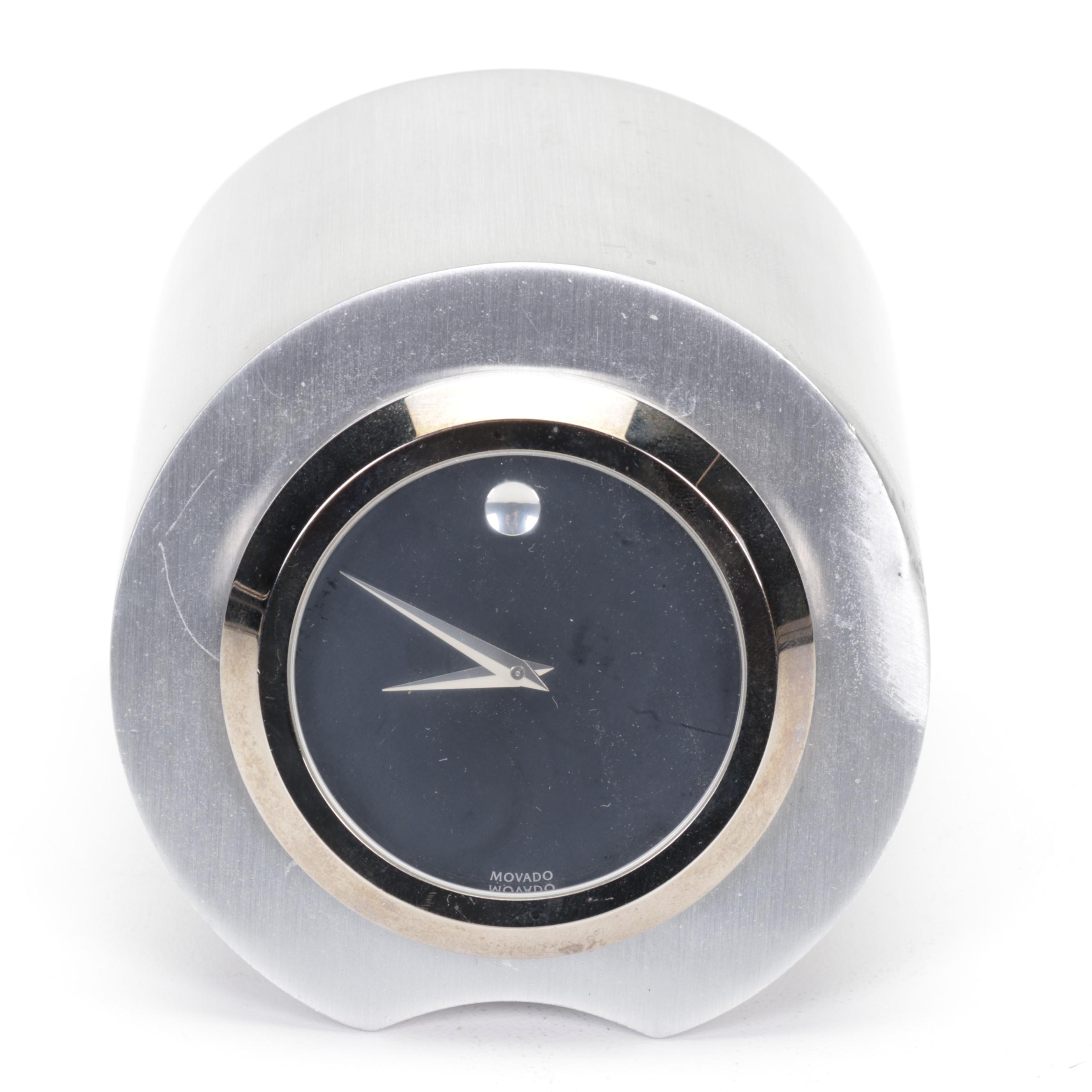 Movado Metal Dual-Face Desk Clock
