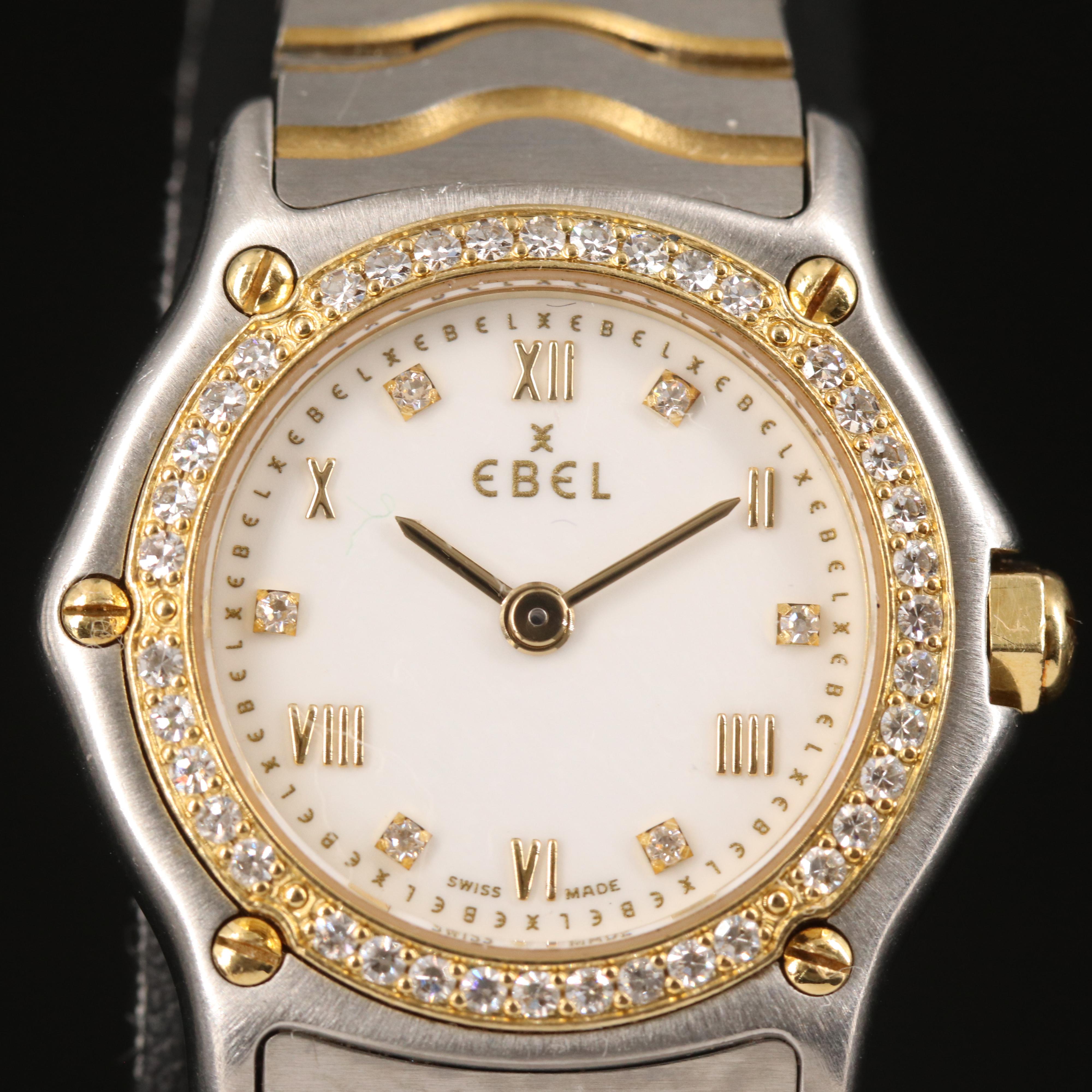 Ebel 18K and Diamond Watch