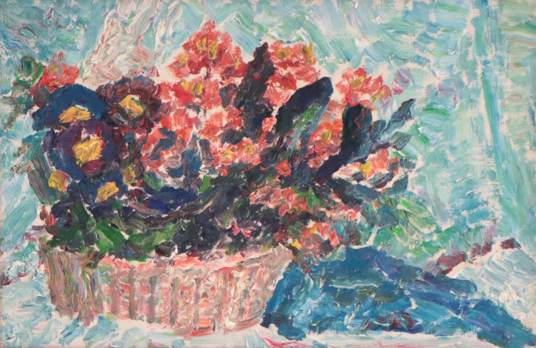 Floral Still Life Oil Painting Attributed to Karl Abt