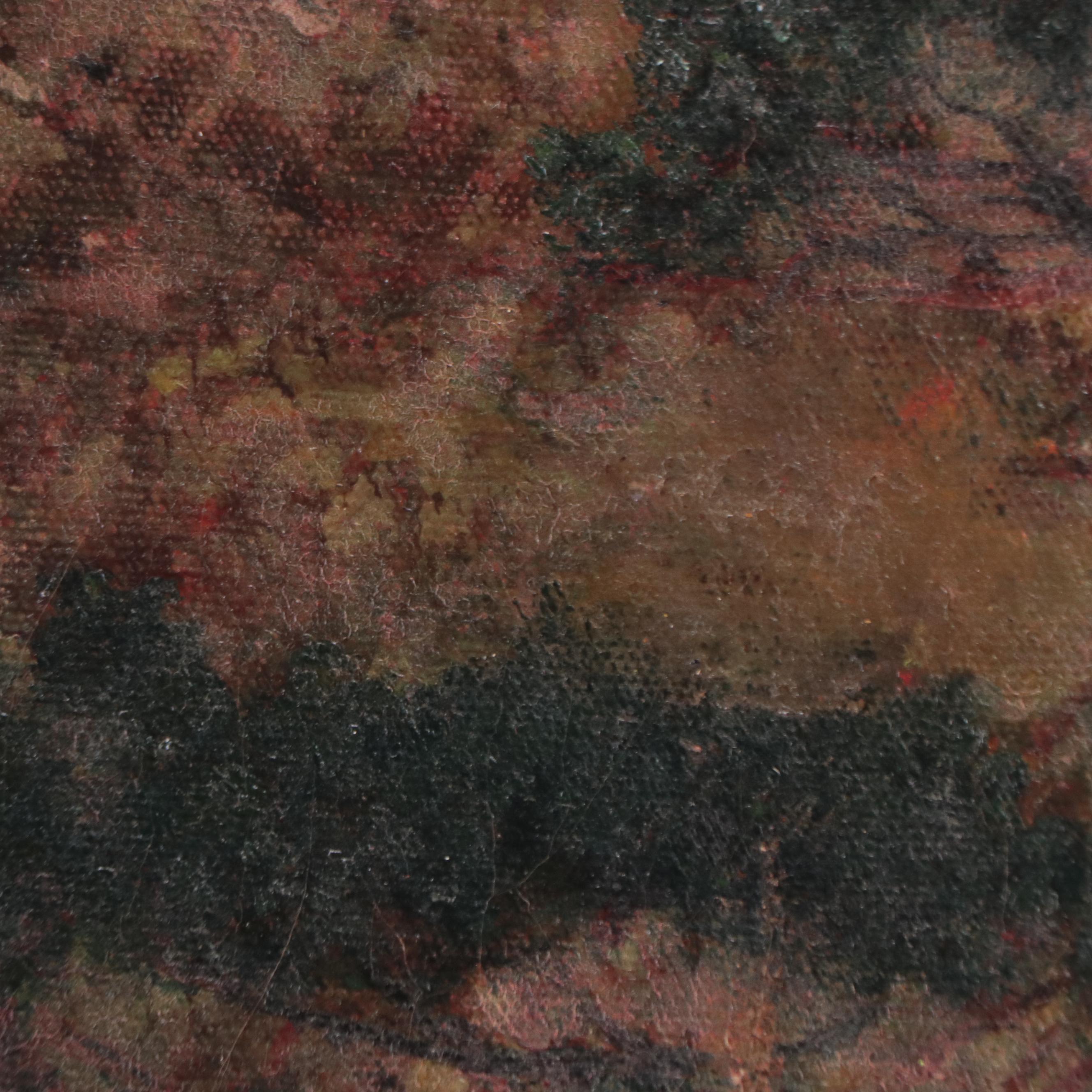 Florence Smith Oil Painting of Forest, Mid-20th Century