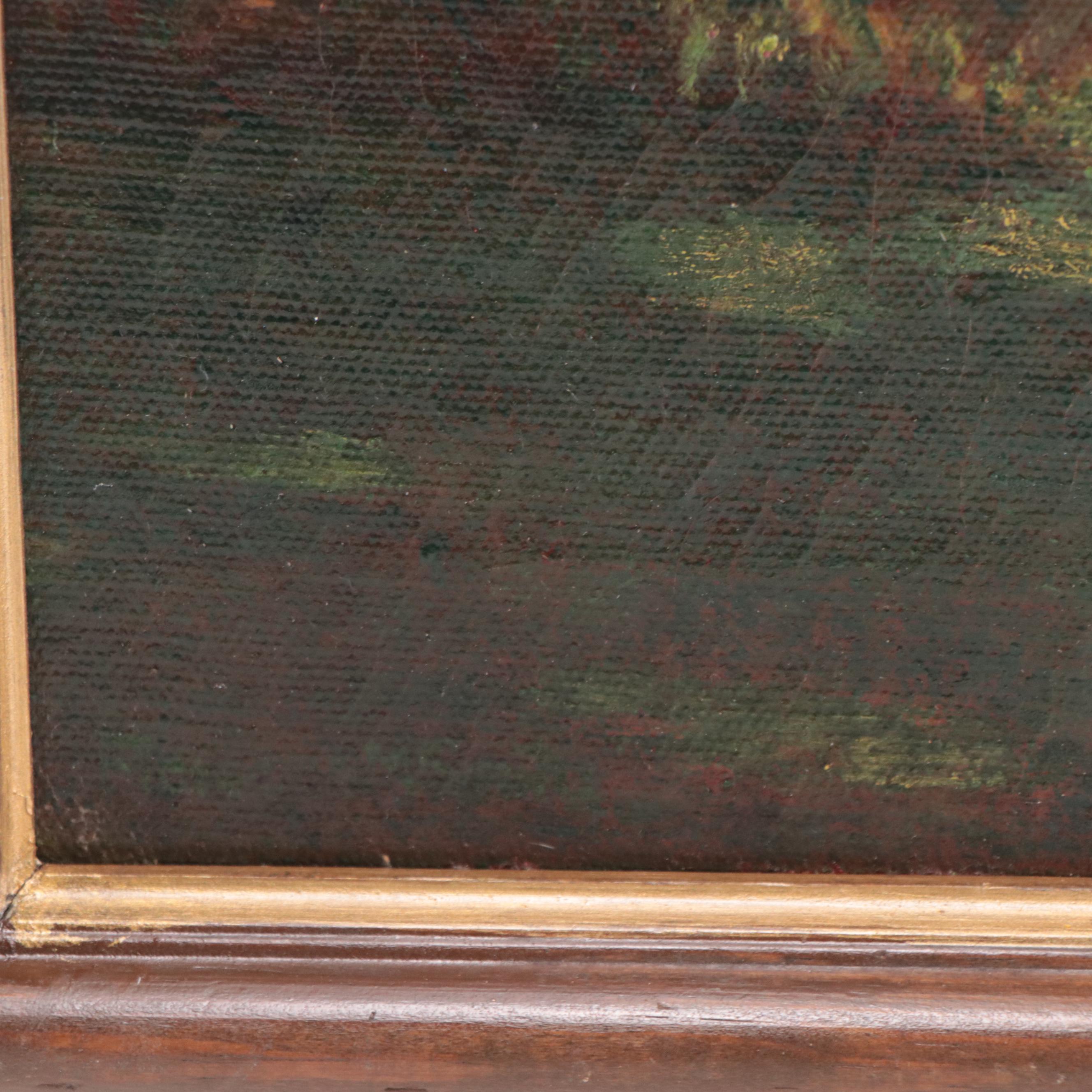 Florence Smith Oil Painting of Forest, Mid-20th Century