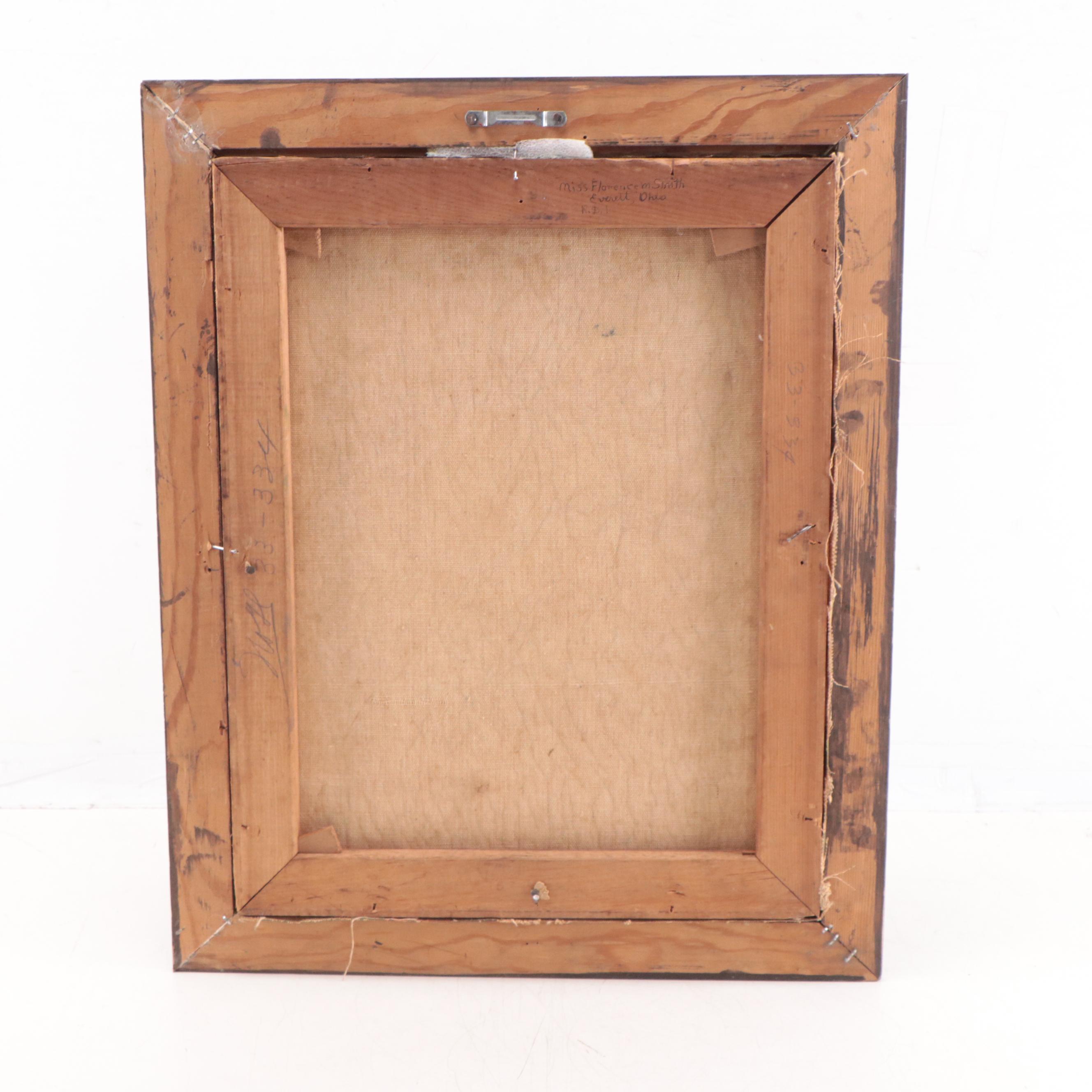 Florence Smith Oil Painting of Forest, Mid-20th Century