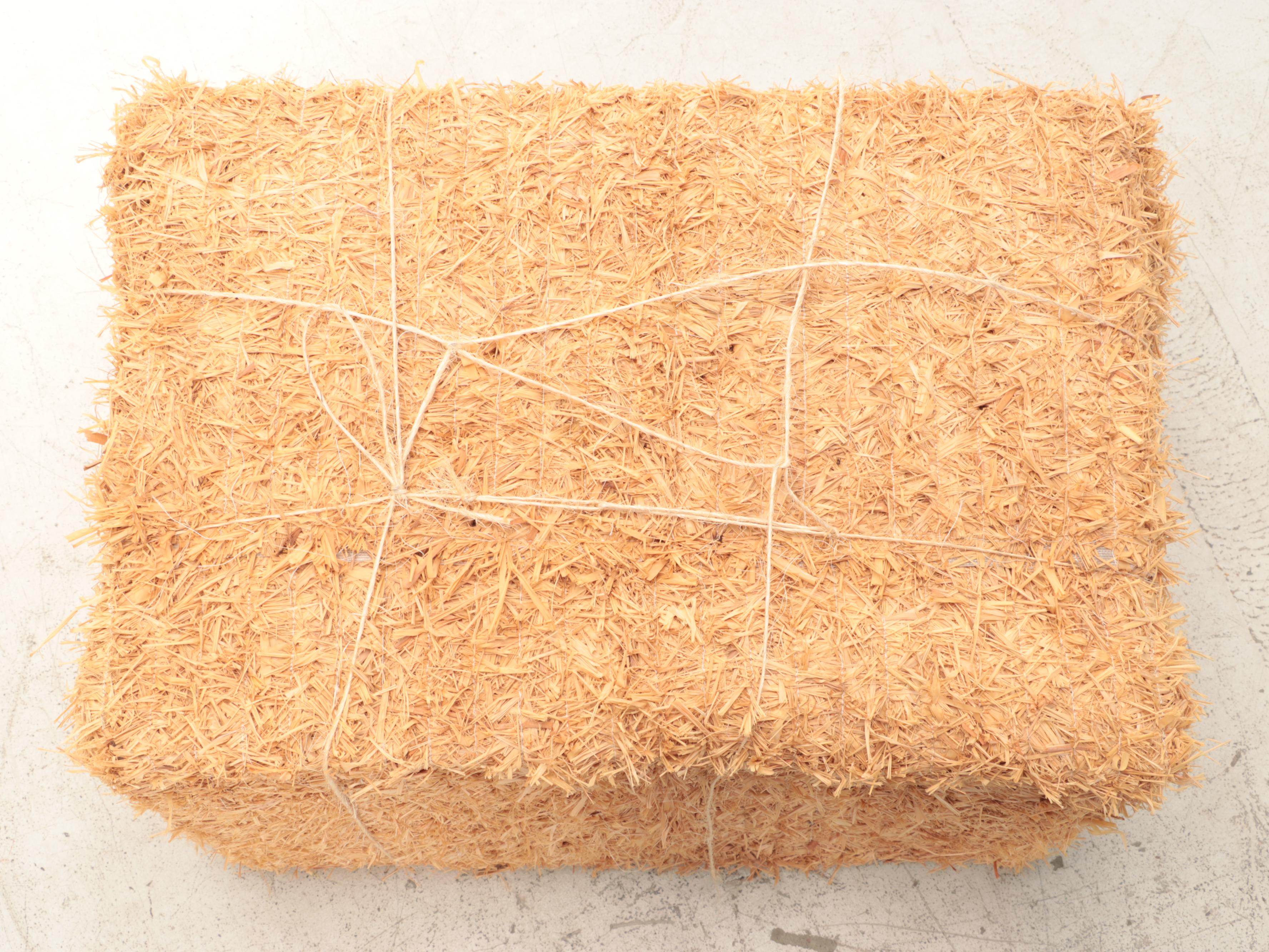 Thirteen Decorative Wood Chip Bales