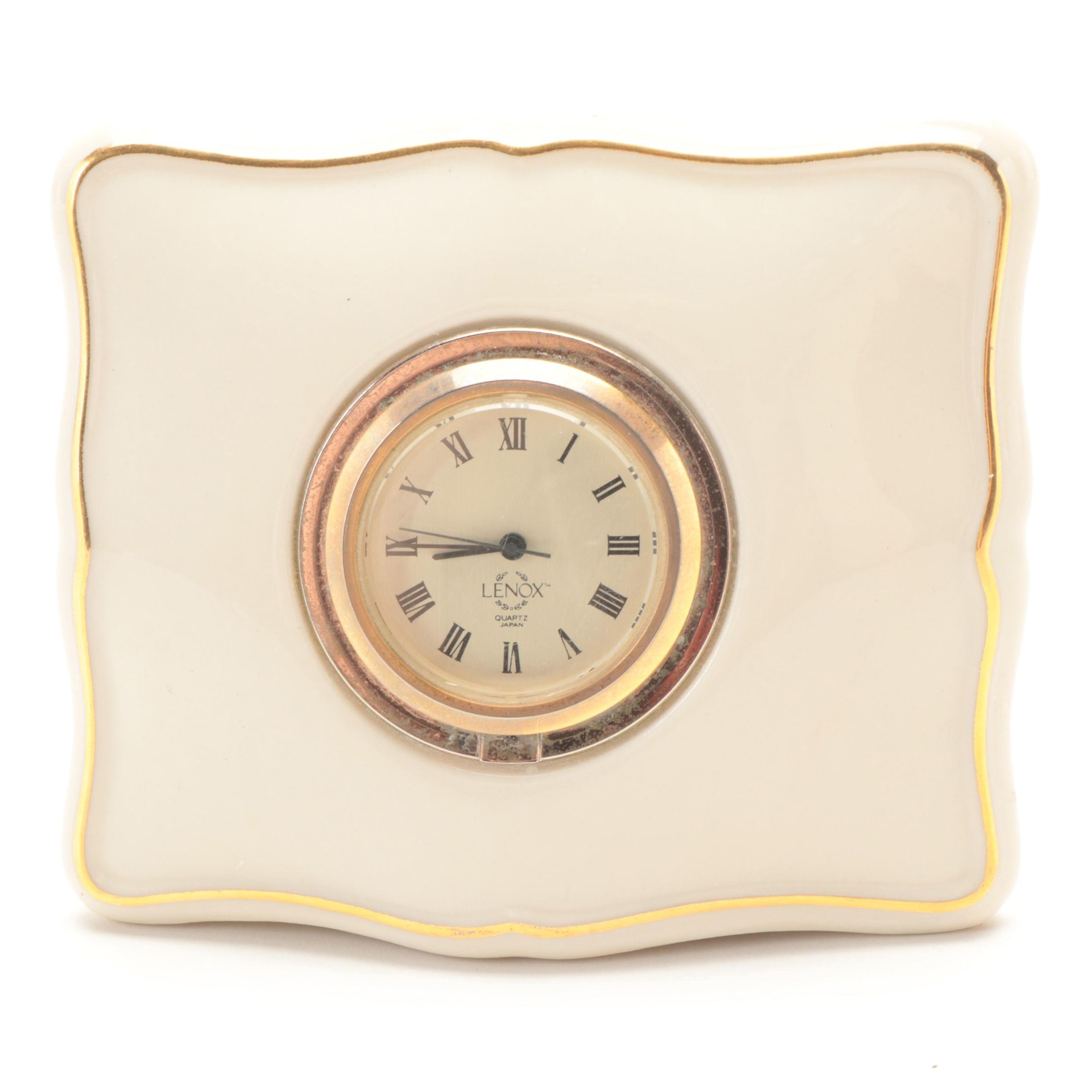Lenox "Eternal" Porcelain Quartz Desk Clock