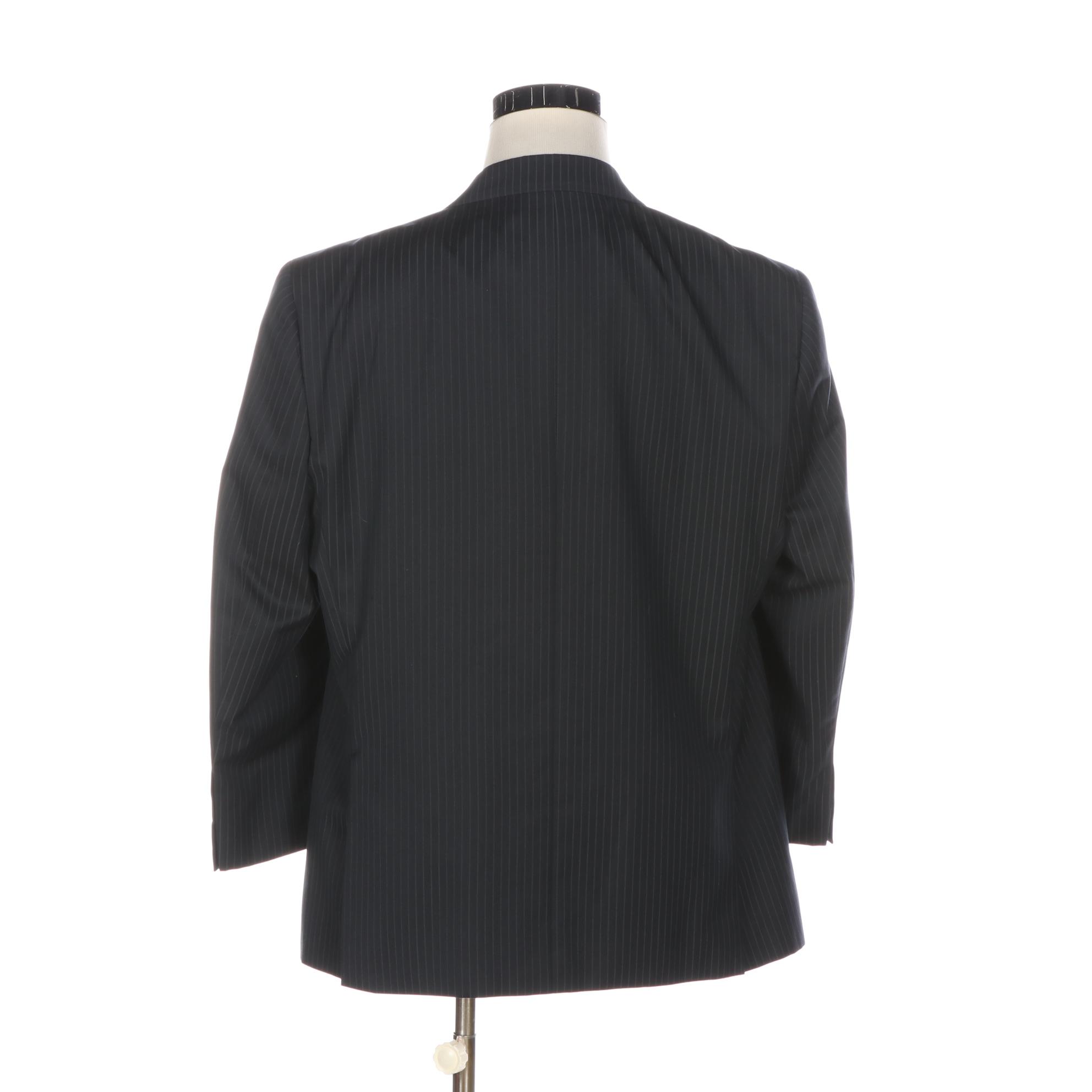 Geoffrey Beene Suit Jacket in Pinstripe and Silk Ties