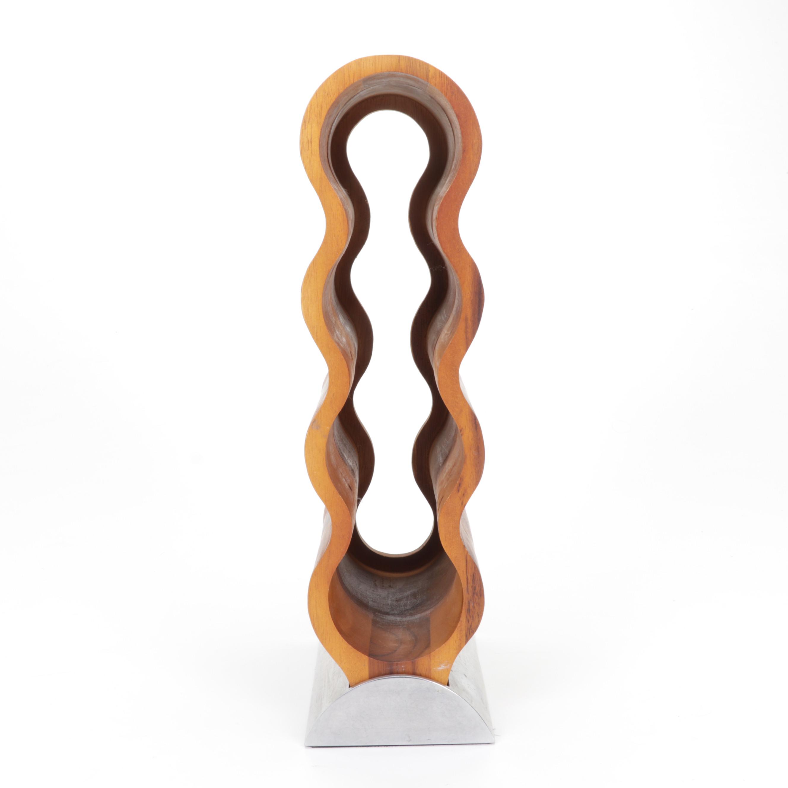 Nambé "Curvo" Four Bottle Tabletop Wine Rack