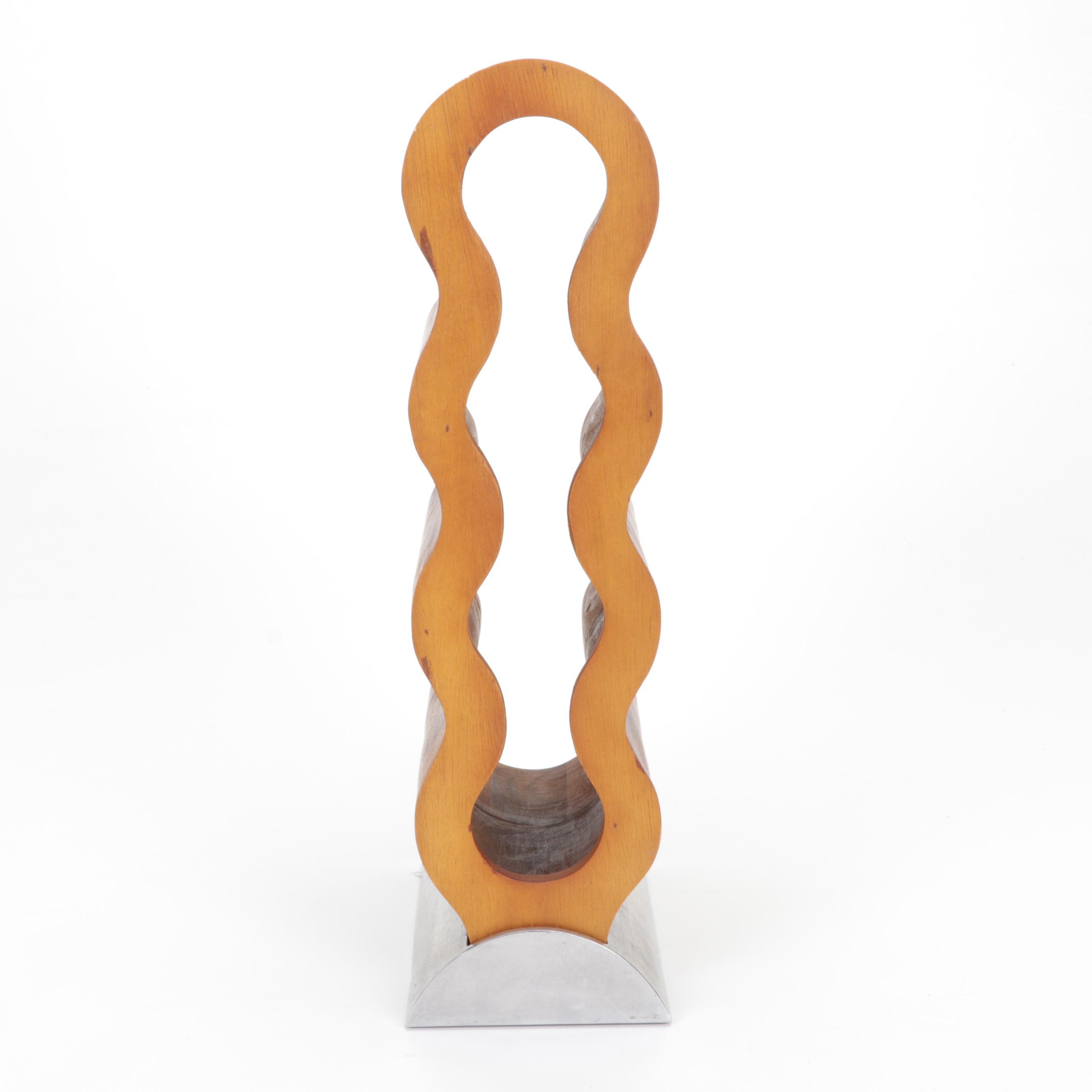 Nambé "Curvo" Four Bottle Tabletop Wine Rack