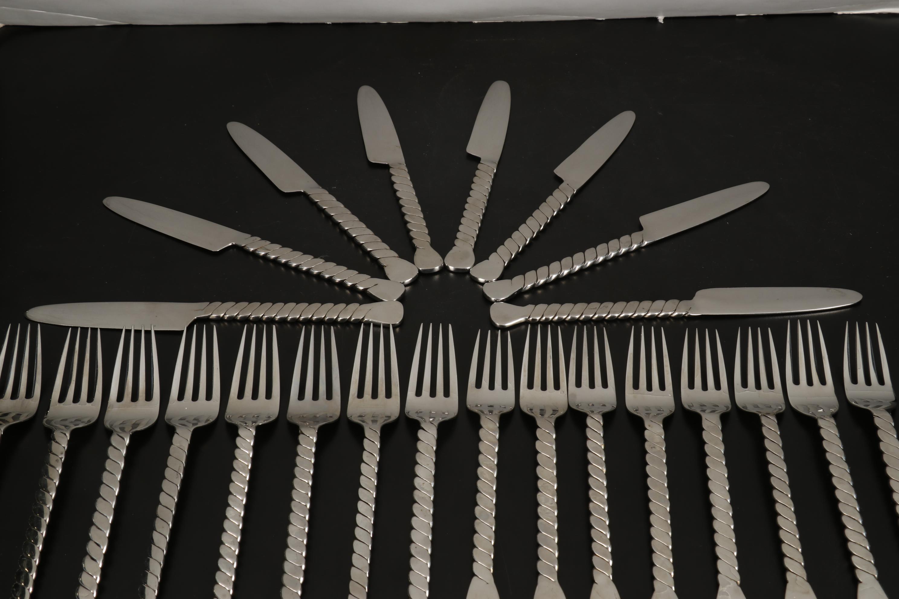 Twist Handled Stainless Steel  Flatware