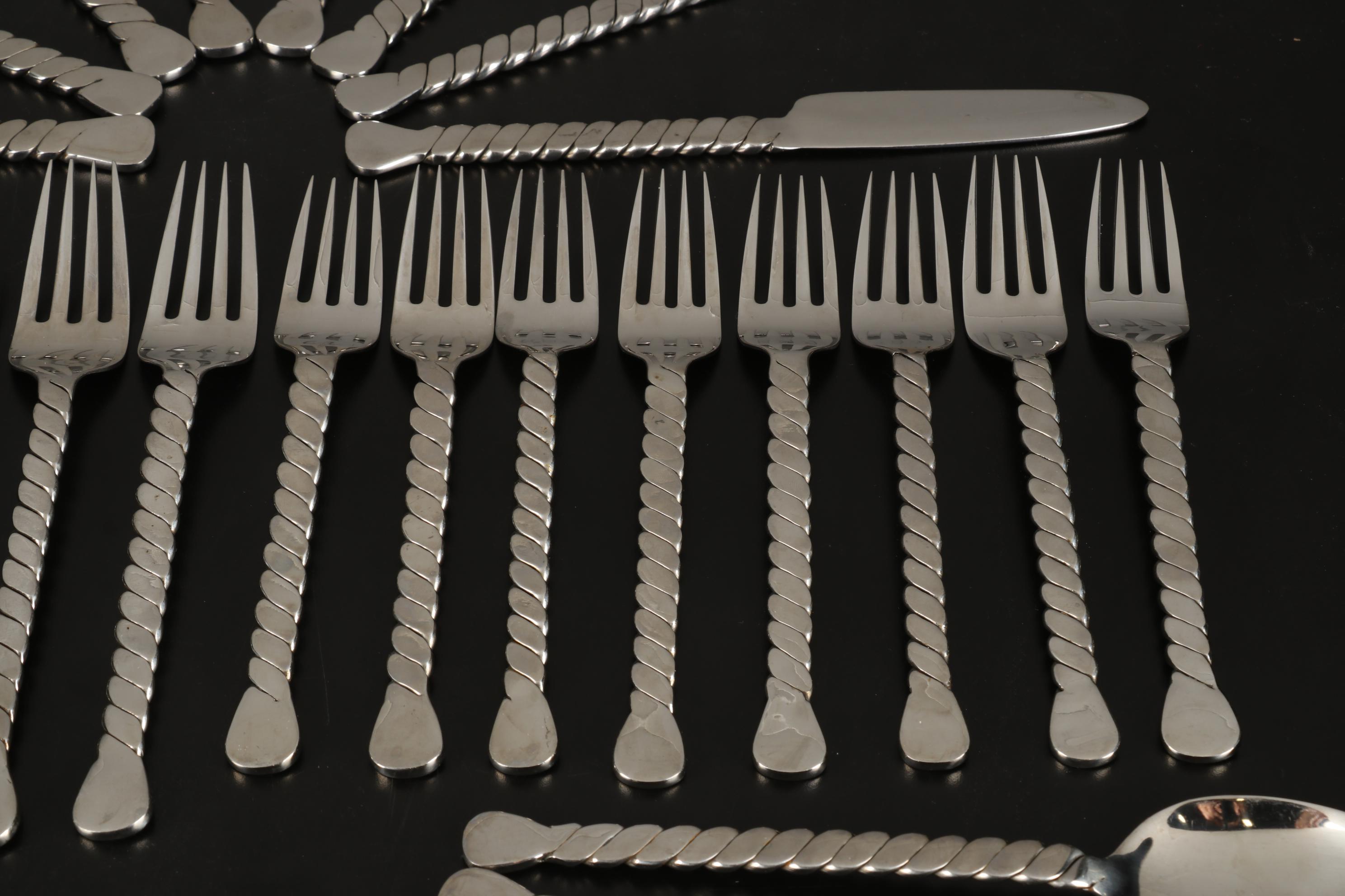 Twist Handled Stainless Steel  Flatware