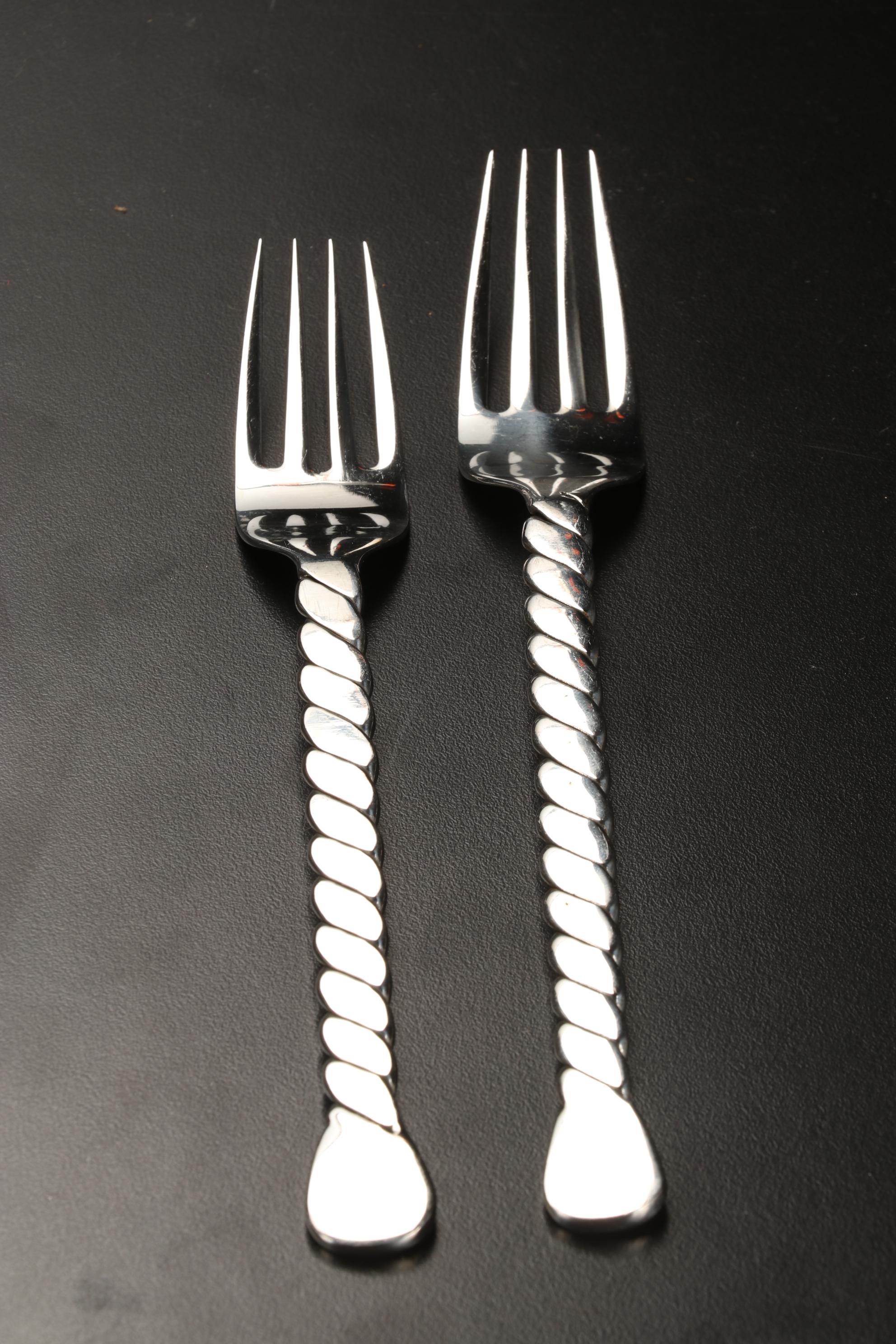 Twist Handled Stainless Steel  Flatware