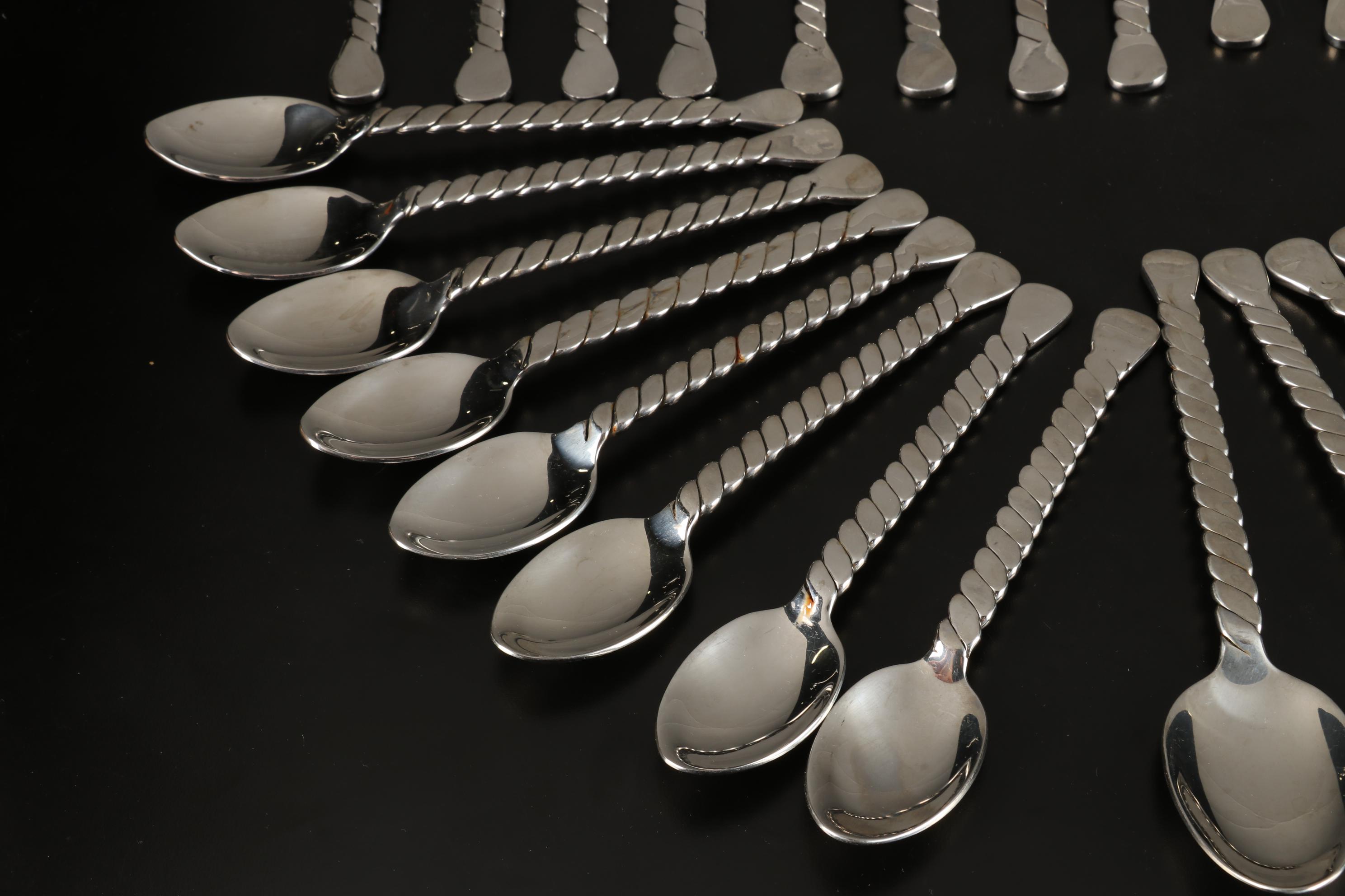 Twist Handled Stainless Steel  Flatware