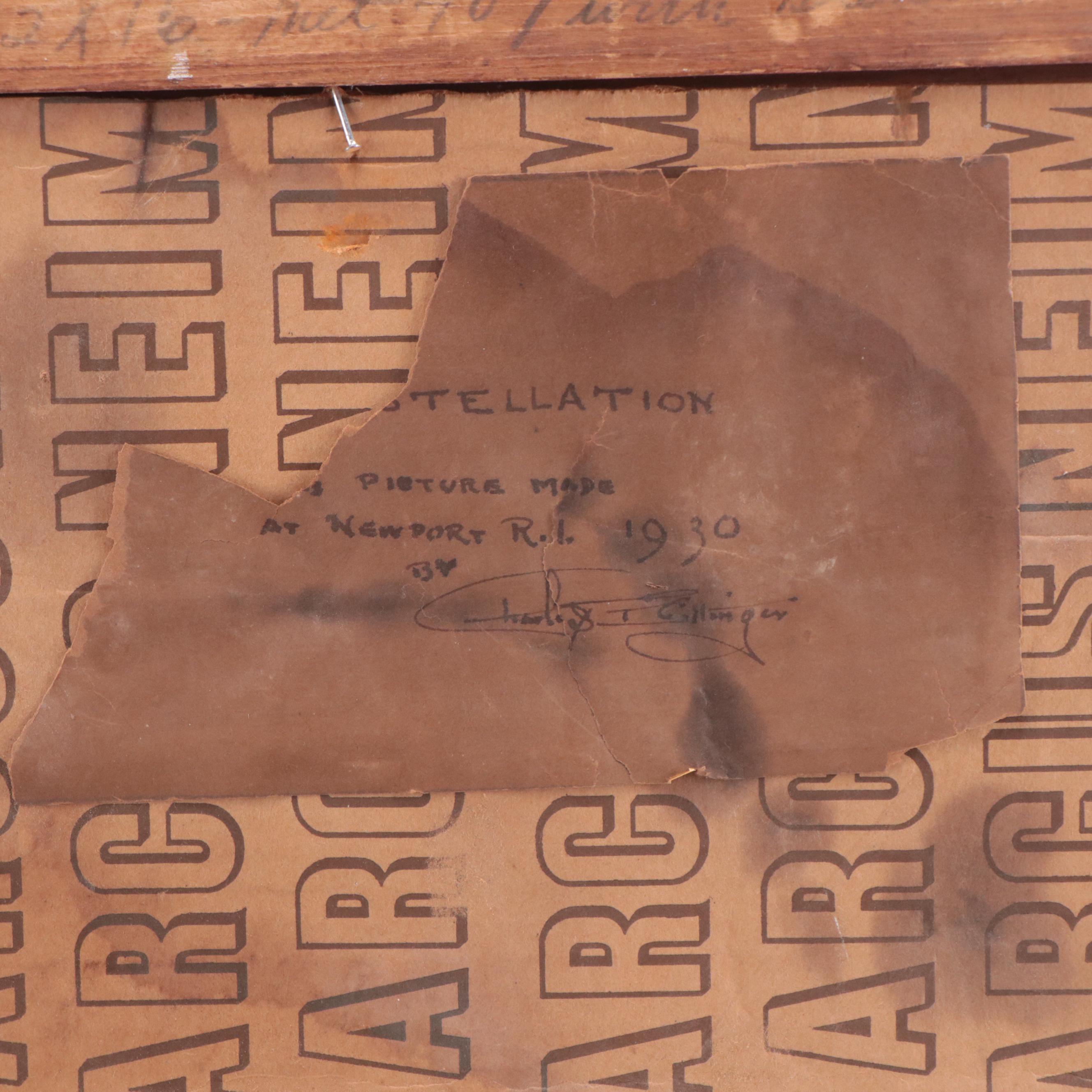 Charles Bittinger Oil Painting "U.S.S. Constellation," 1930