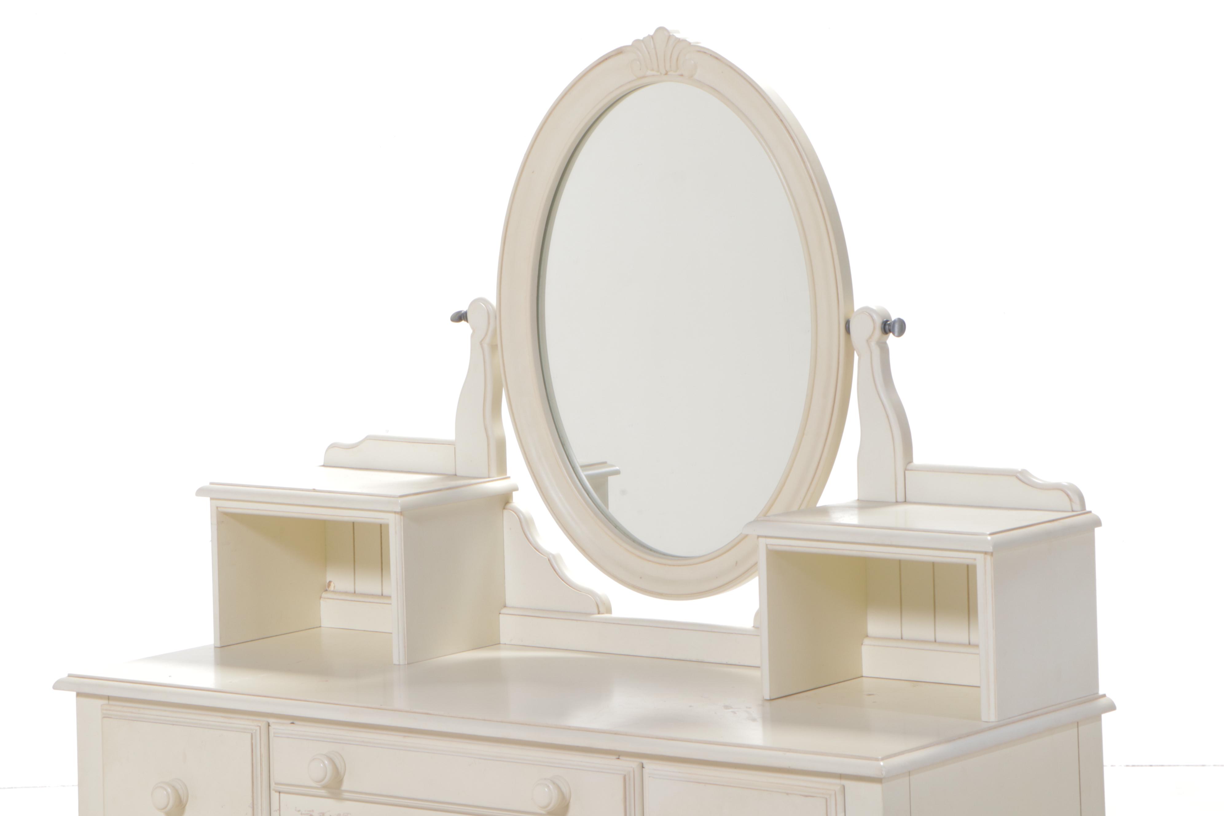 Ethan Allen "Chloe" Cream-Painted Vanity