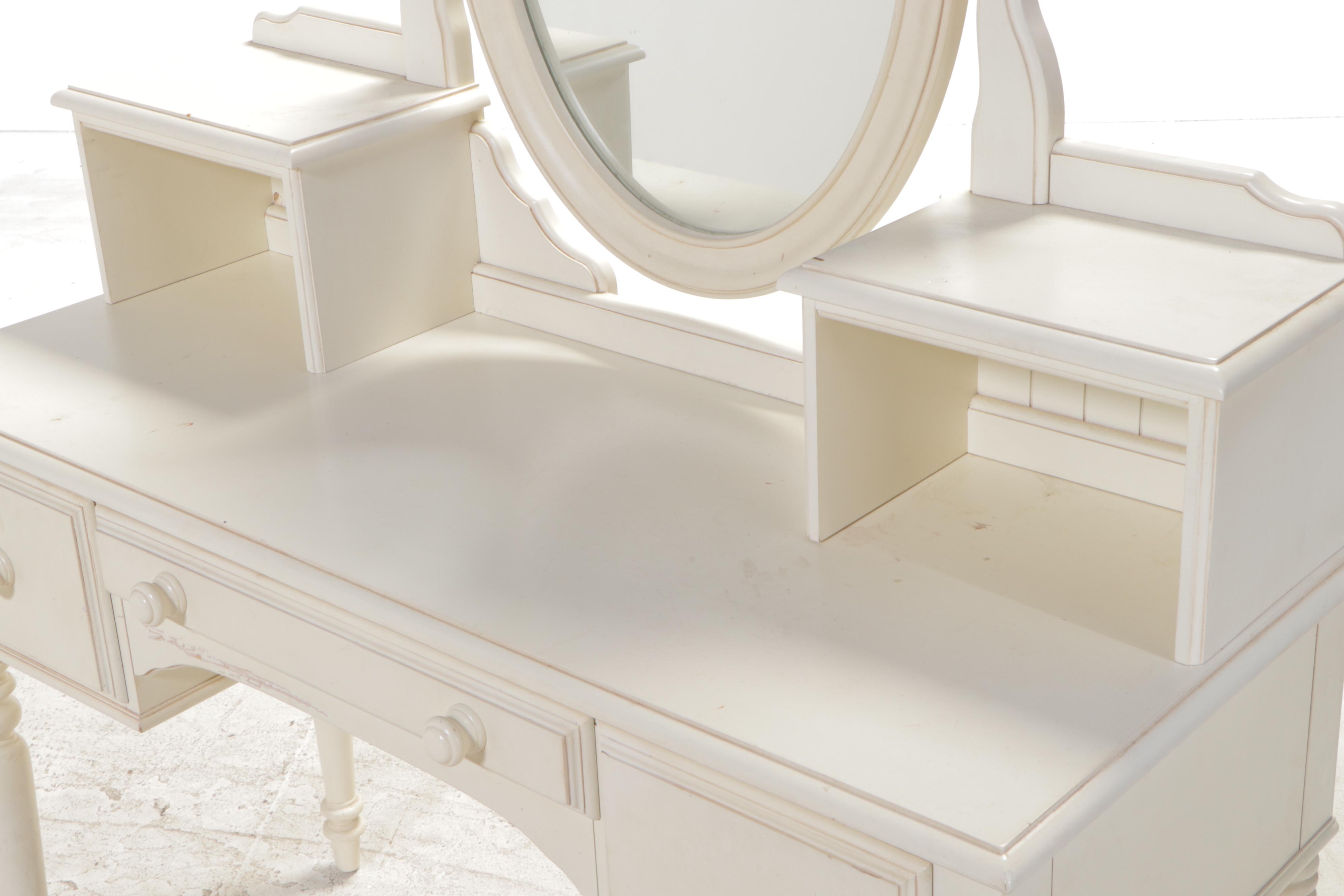 Ethan Allen "Chloe" Cream-Painted Vanity