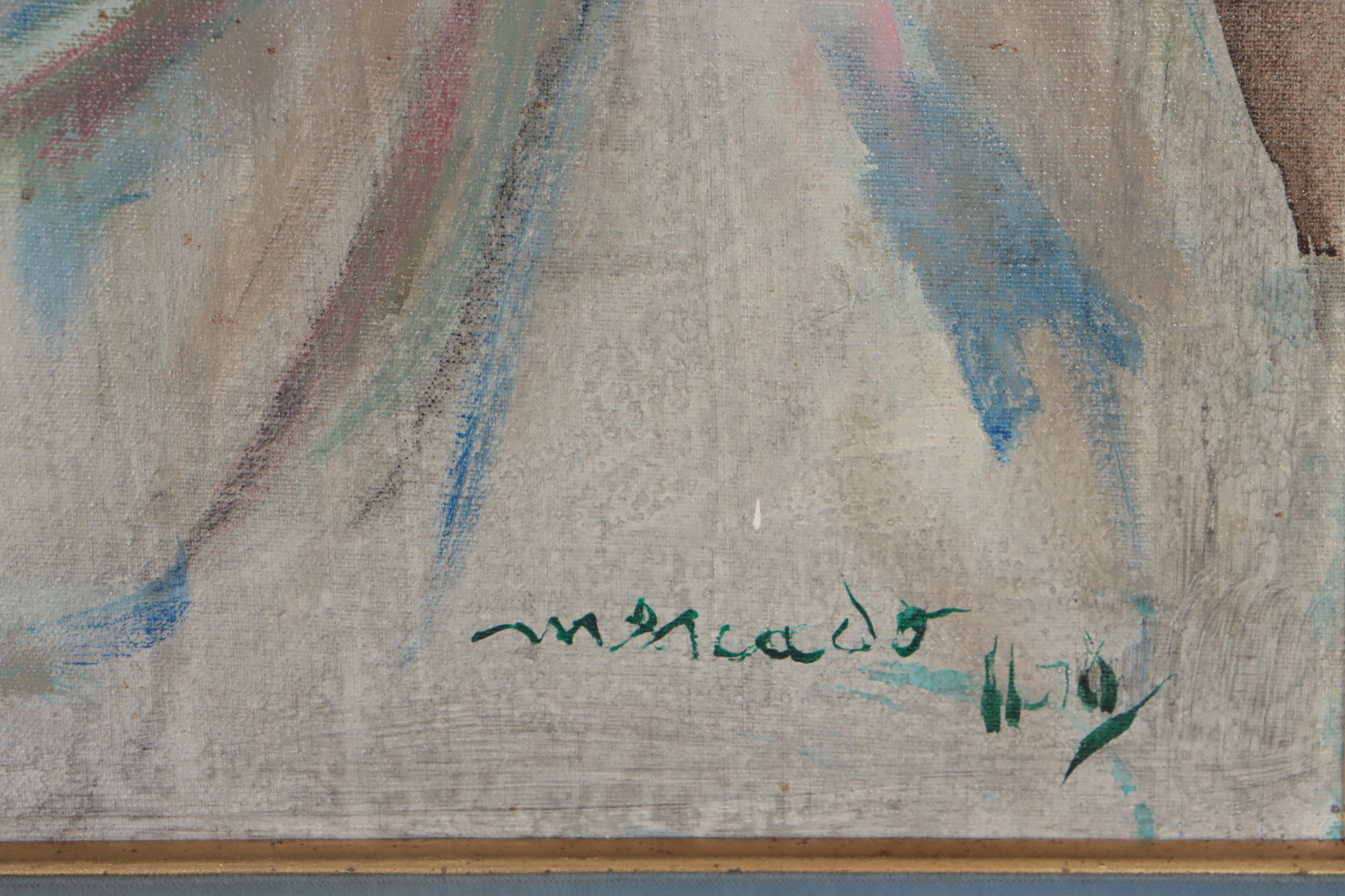 Oil Painting of Mother and Child, 1970