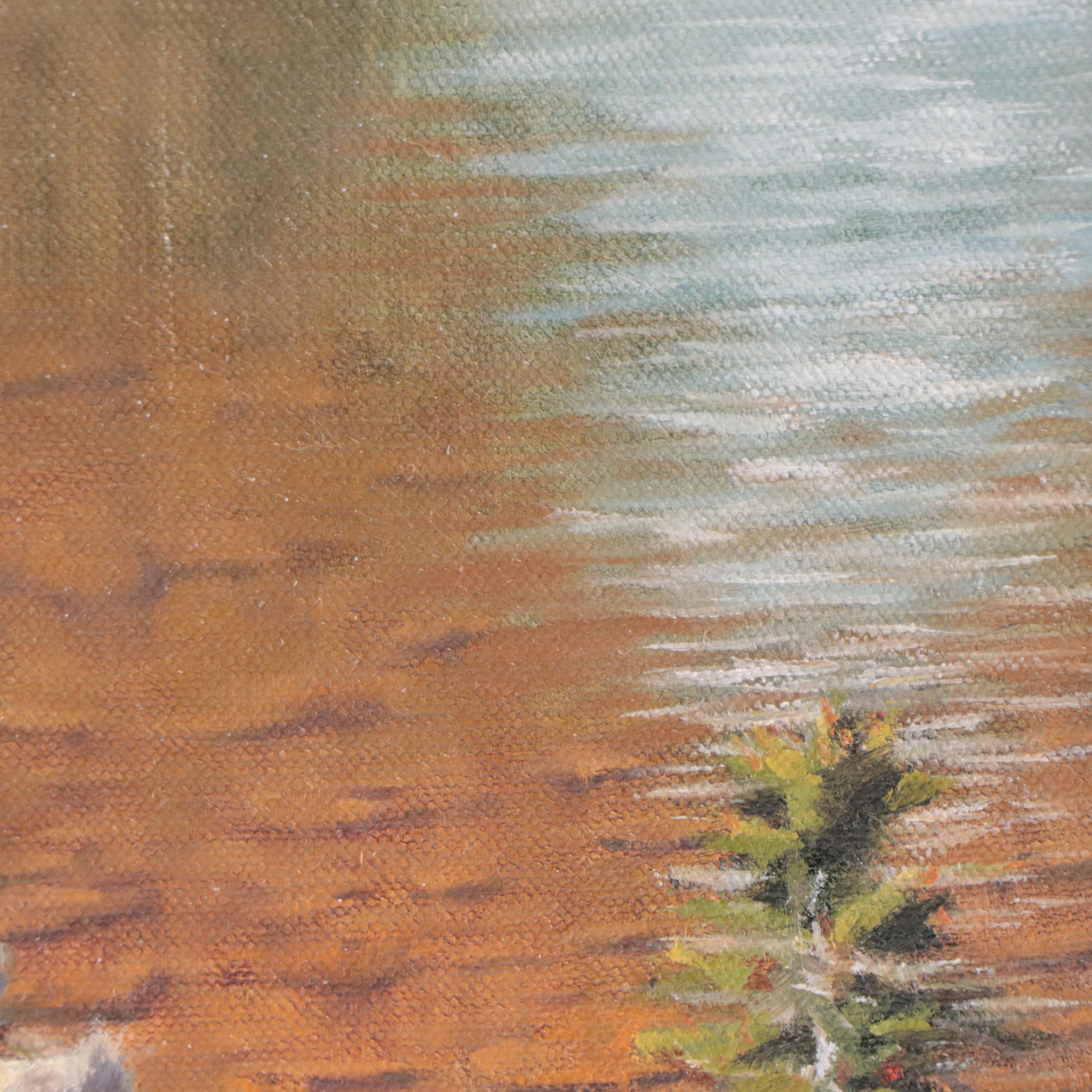 Blair Currin Landscape Oil Painting, Circa 2000 EBTH