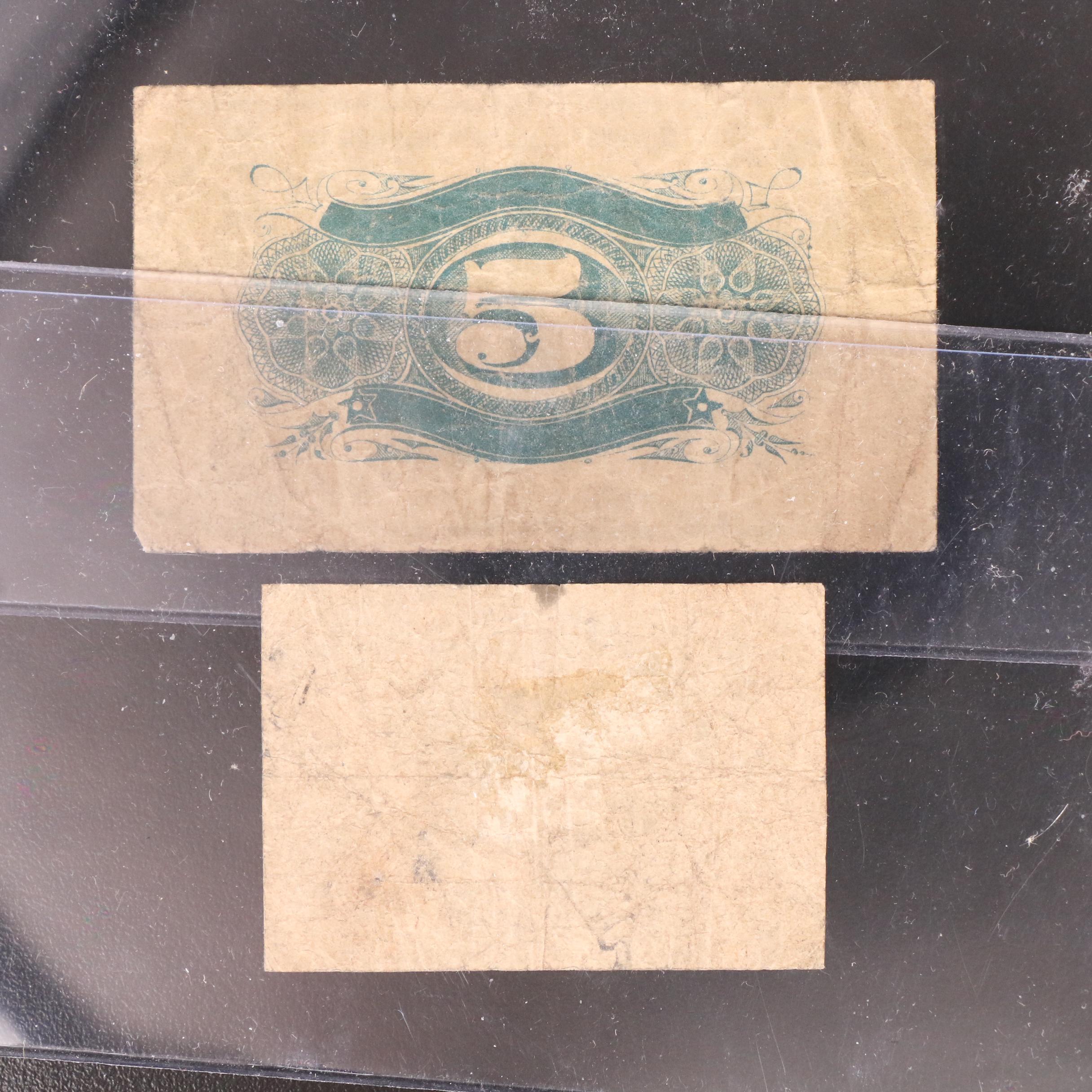 Five Privately Issued Notes Issued in the 1800's