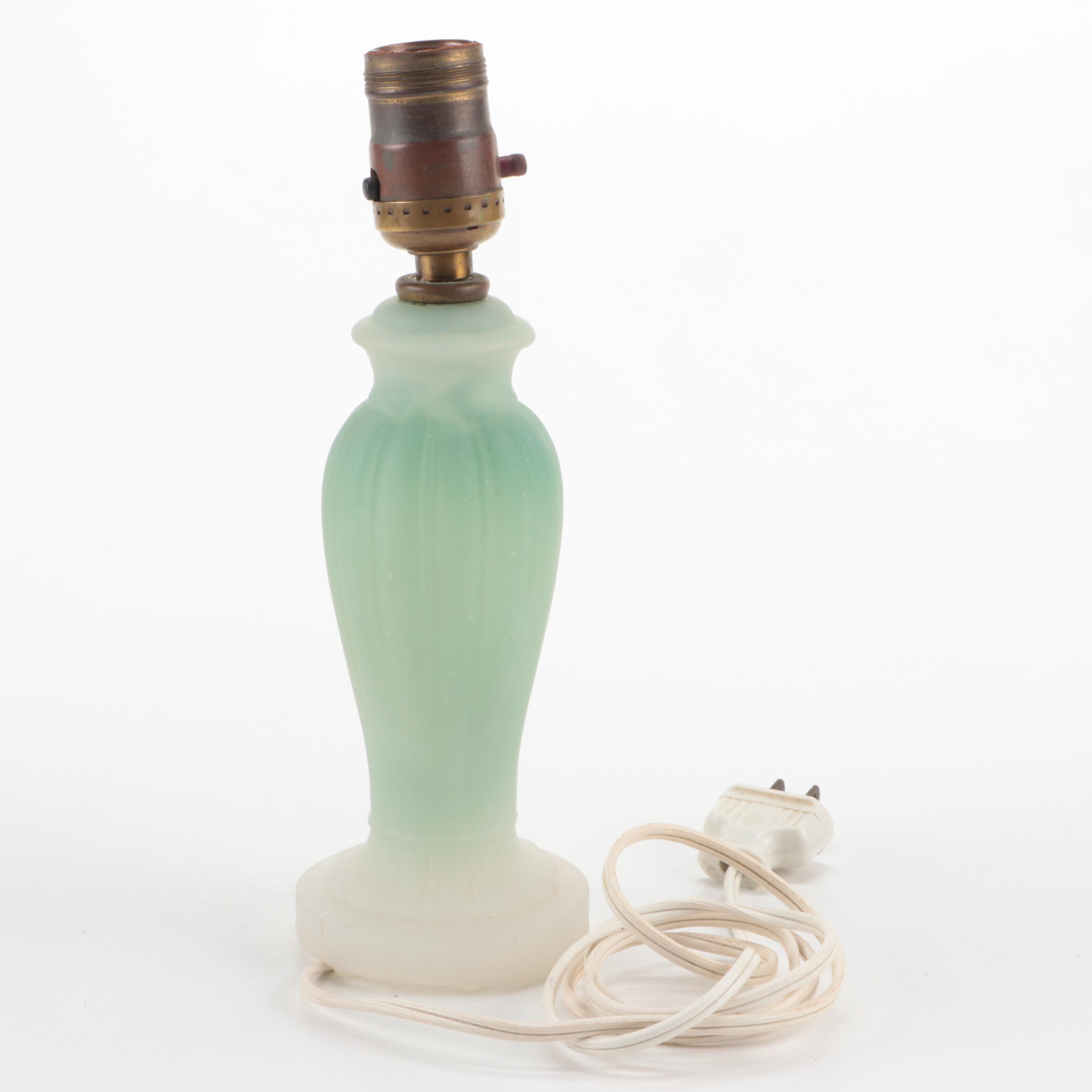 Mantle Lamp Company of Chicago Glass Lamp, Adapted Early to Mid-20th Century