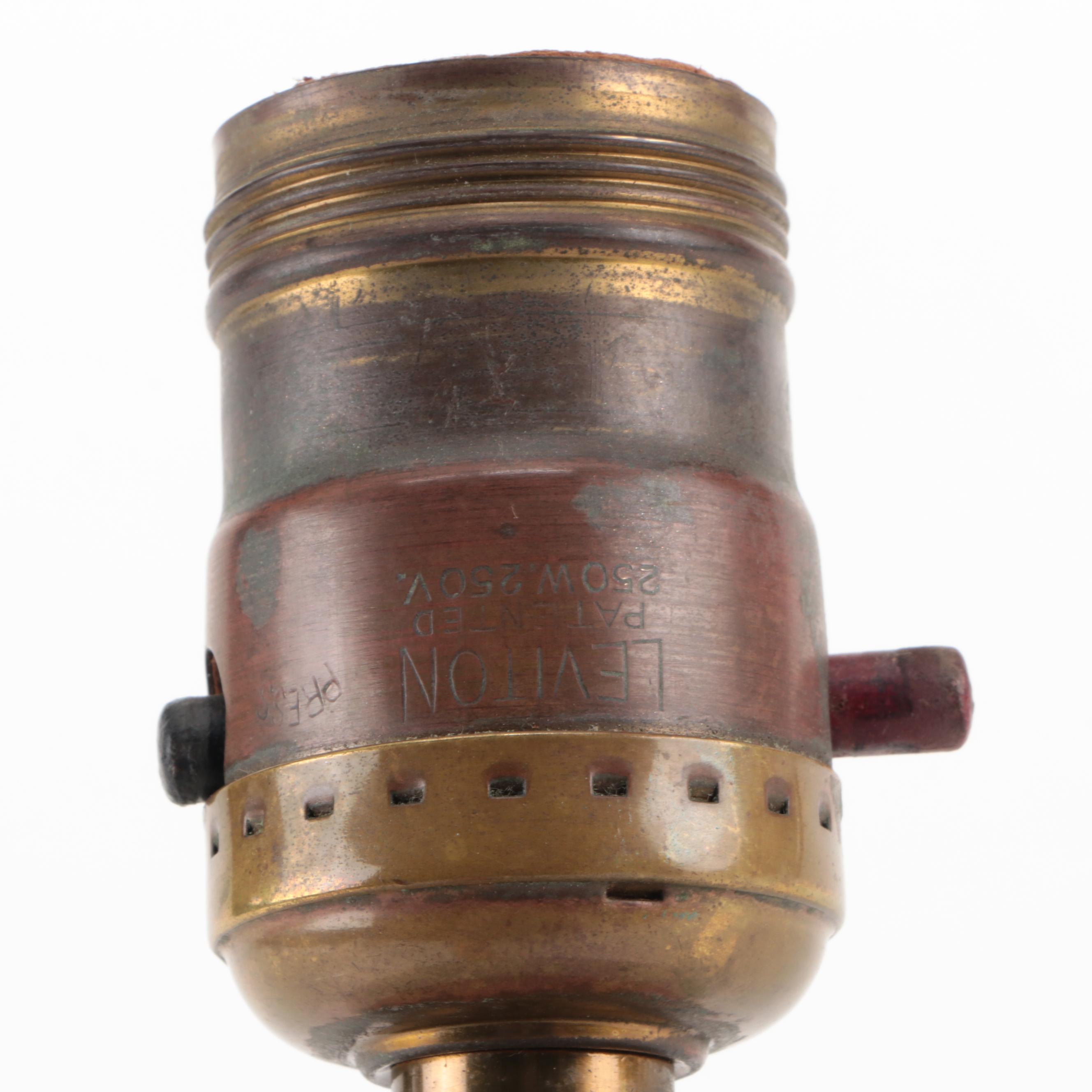 Mantle Lamp Company of Chicago Glass Lamp, Adapted Early to Mid-20th Century