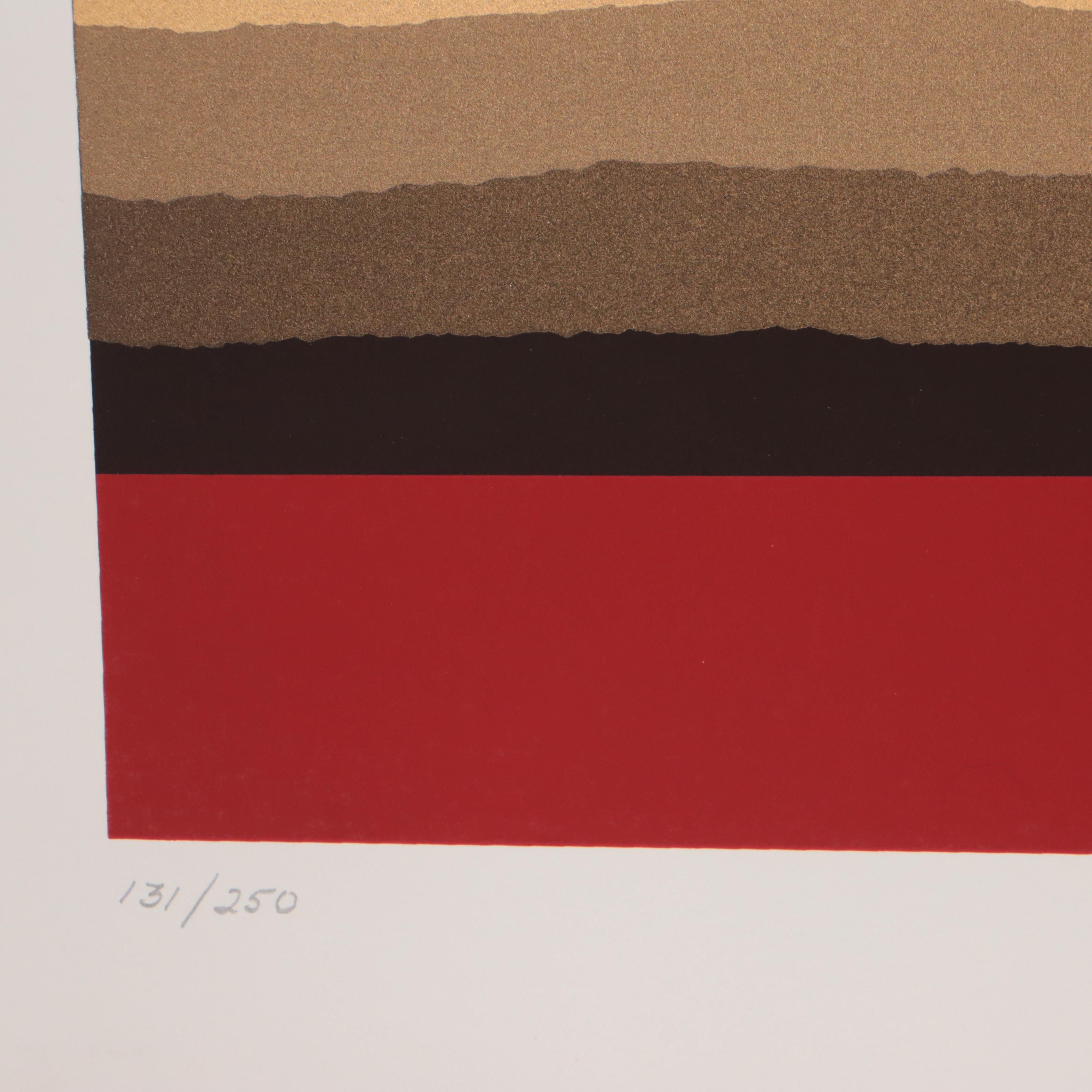 Thomas Whelan Benton Serigraph "Golden Waves" 1979