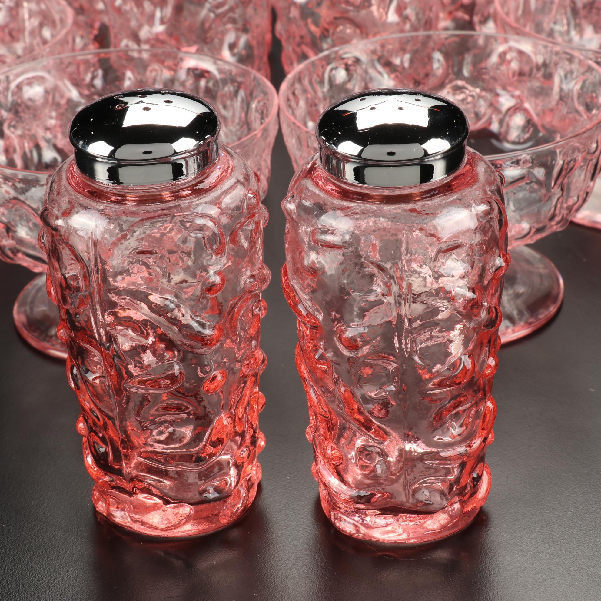 Bryce "El Rancho" Pink Goblets, Pitcher and Tableware, 1955-1966