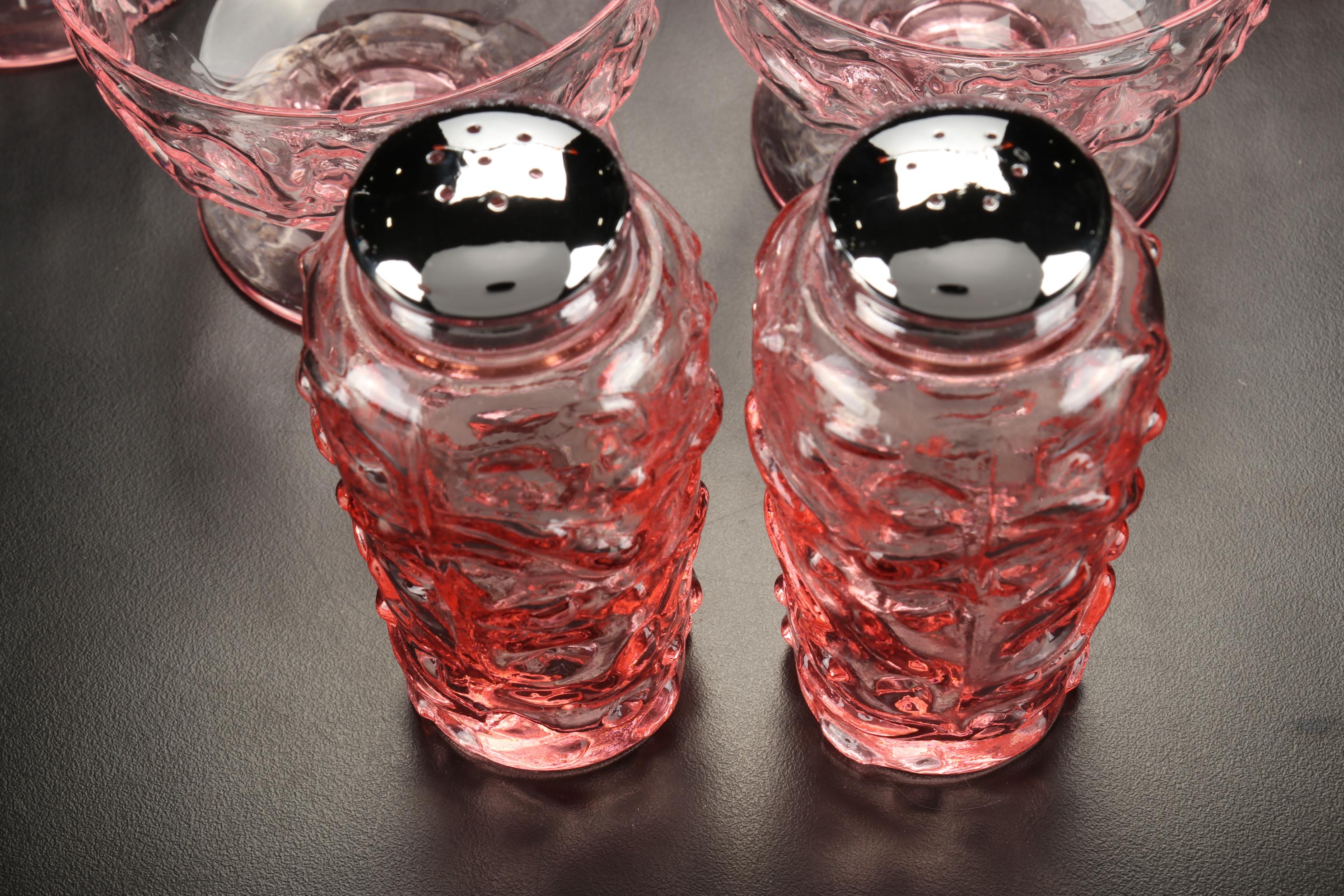 Bryce "El Rancho" Pink Goblets, Pitcher and Tableware, 1955-1966