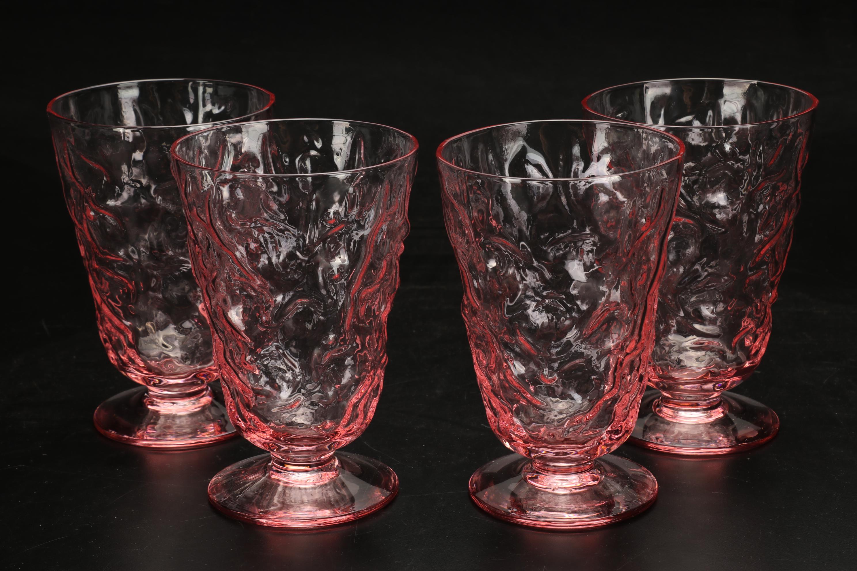 Bryce "El Rancho" Pink Goblets, Pitcher and Tableware, 1955-1966