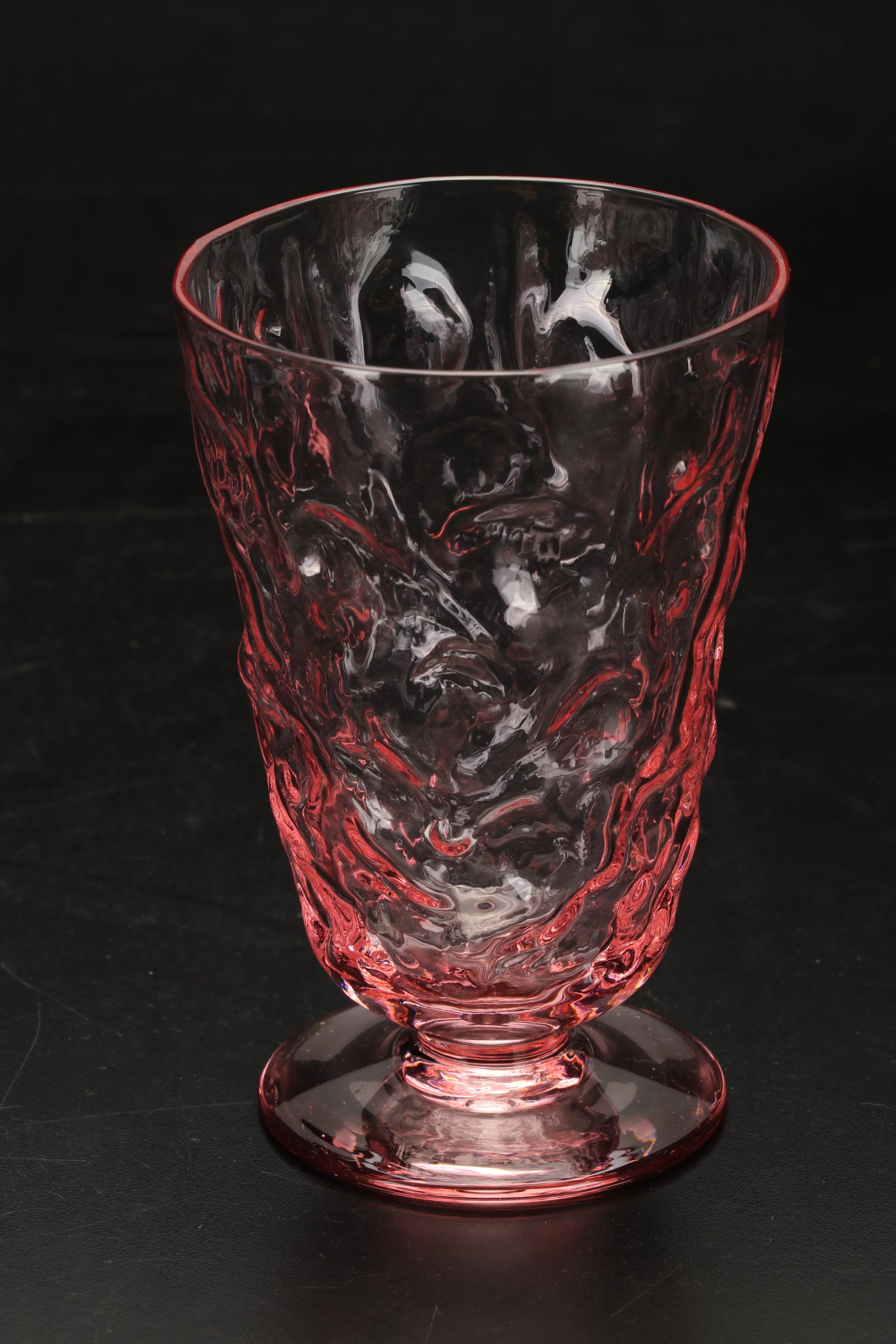 Bryce "El Rancho" Pink Goblets, Pitcher and Tableware, 1955-1966