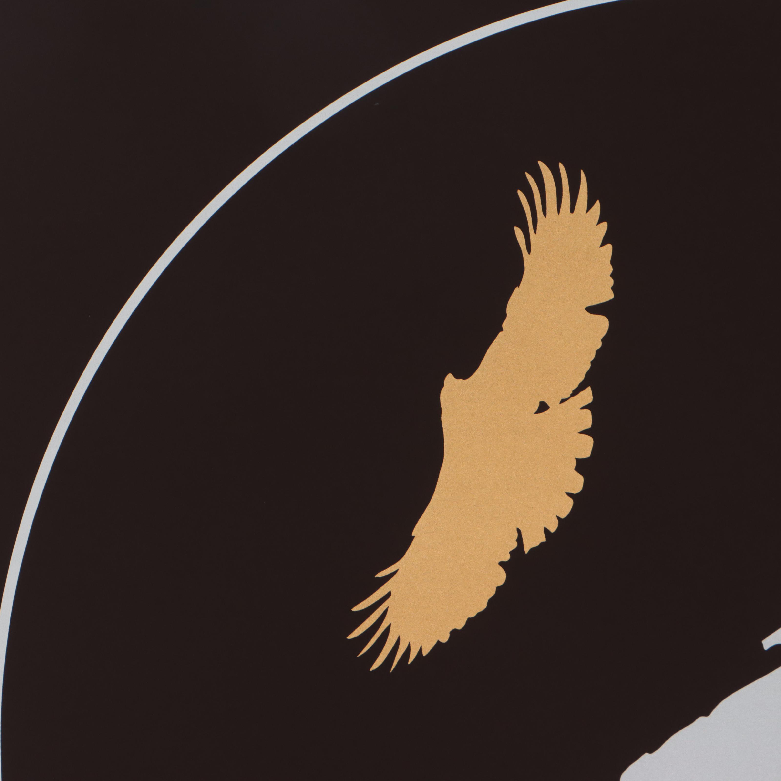 Thomas Whelan Benton Serigraph "Golden Eagle," 1979