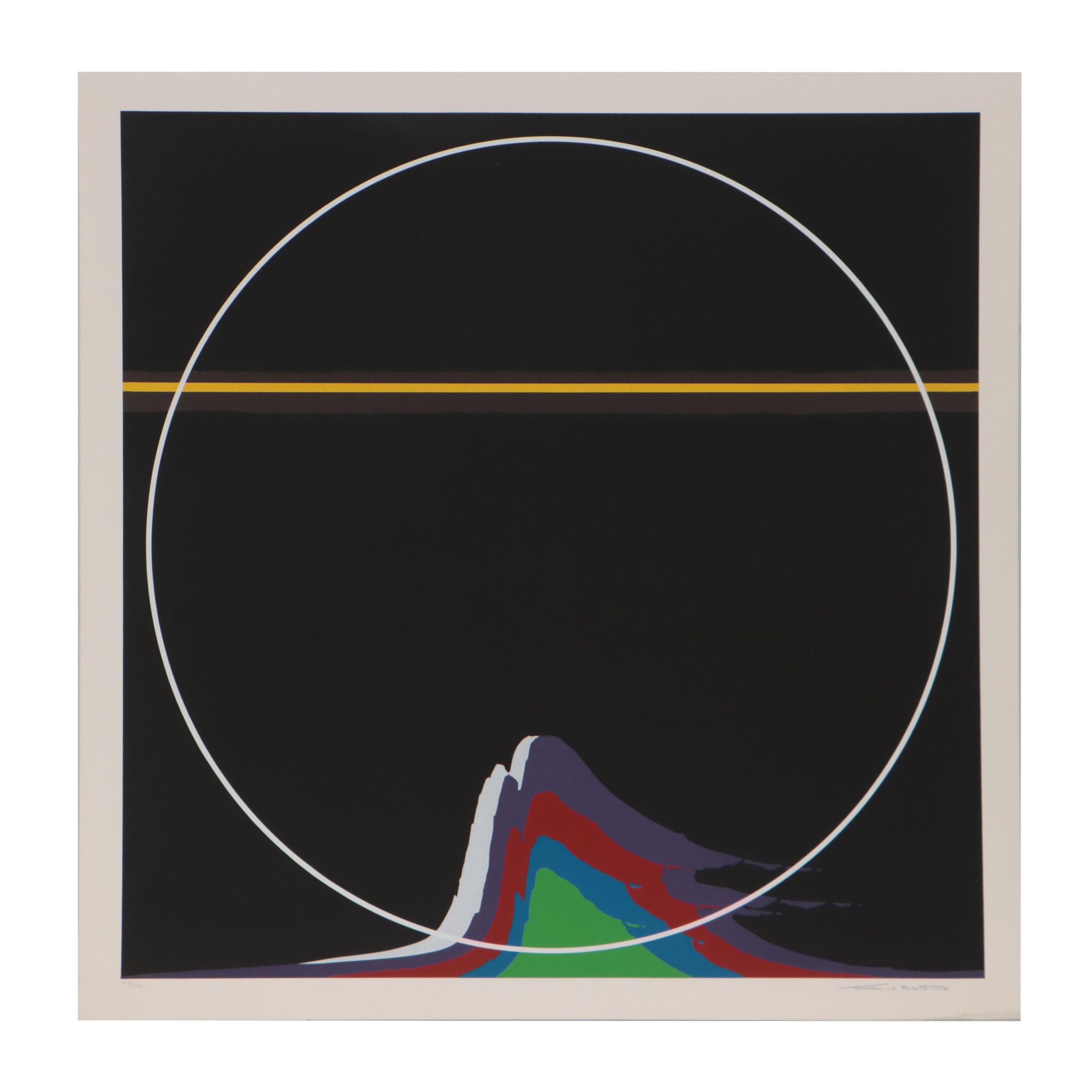 Thomas Whelan Benton Serigraph "Rainbow Mountain," 1981