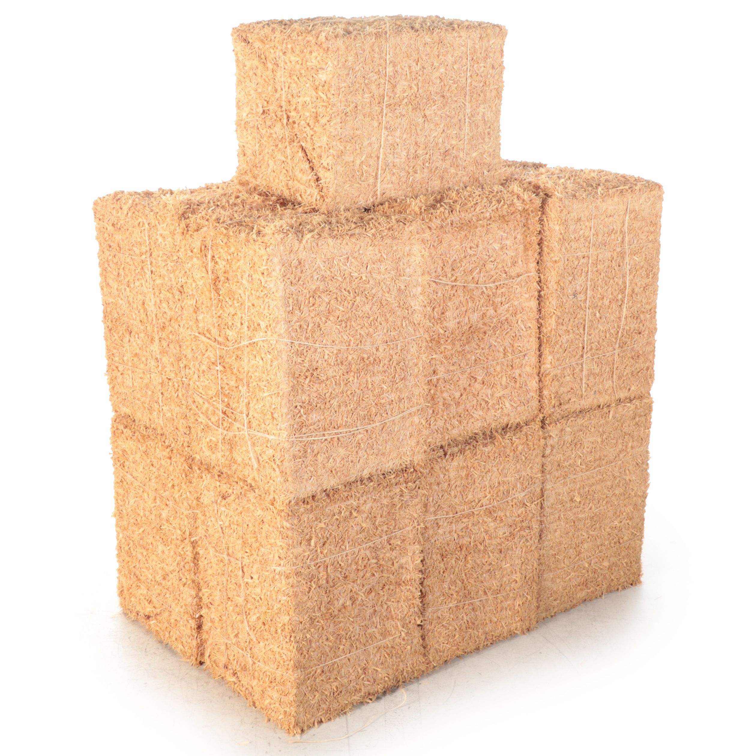 Thirteen Decorative Wood Chip Bales