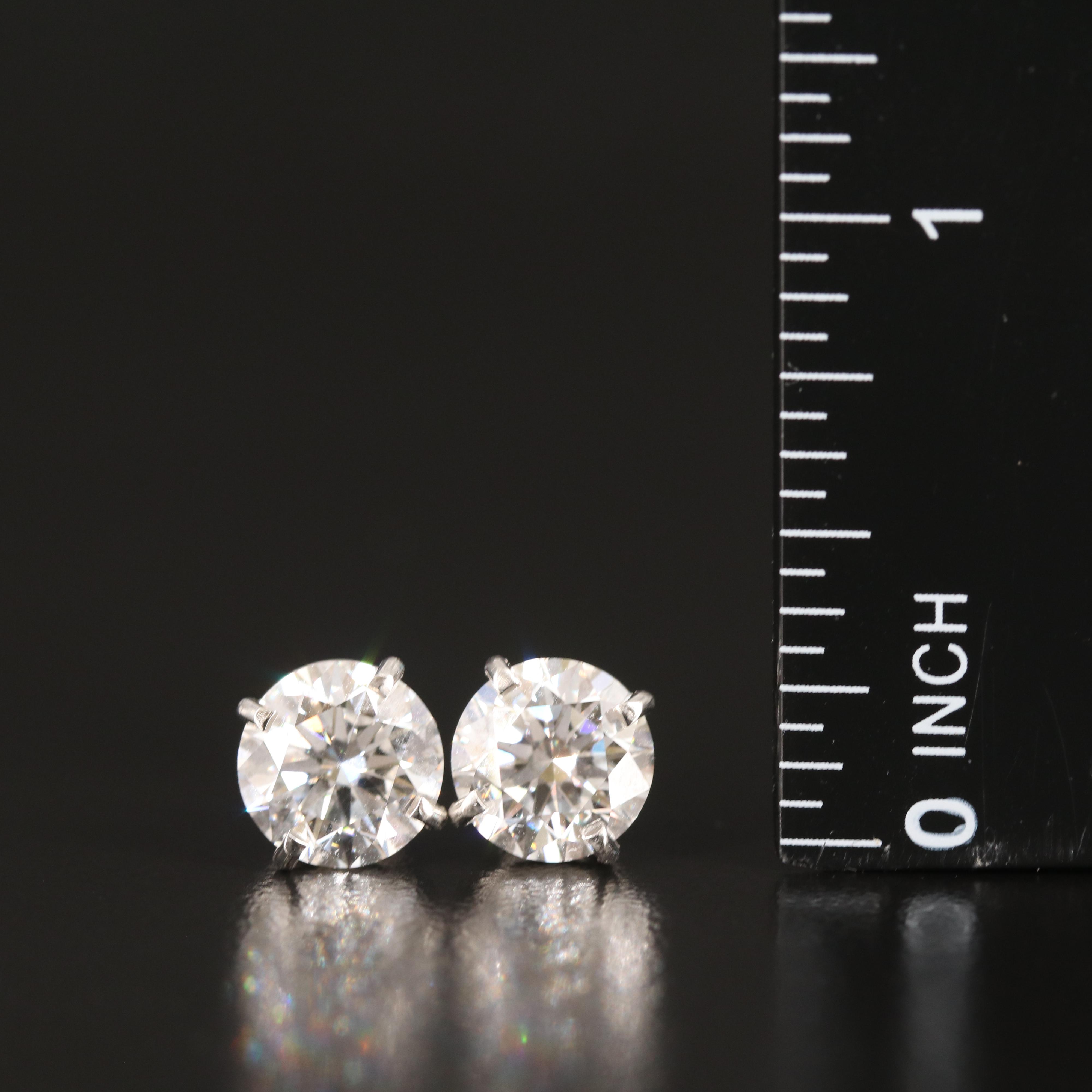 Platinum 4.31 CTW Lab Grown Diamond Stud Earrings with IGI Reports