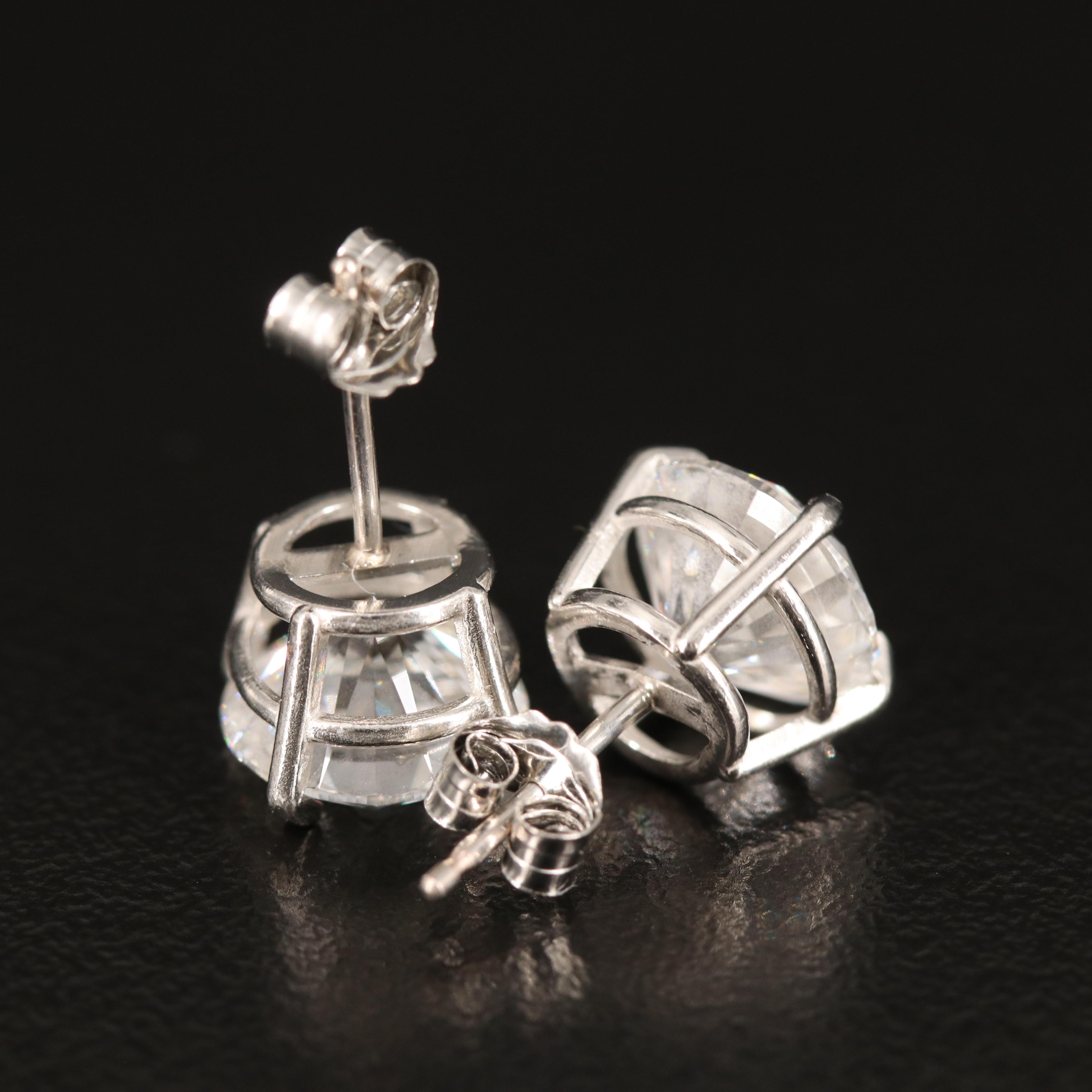 Platinum 4.31 CTW Lab Grown Diamond Stud Earrings with IGI Reports