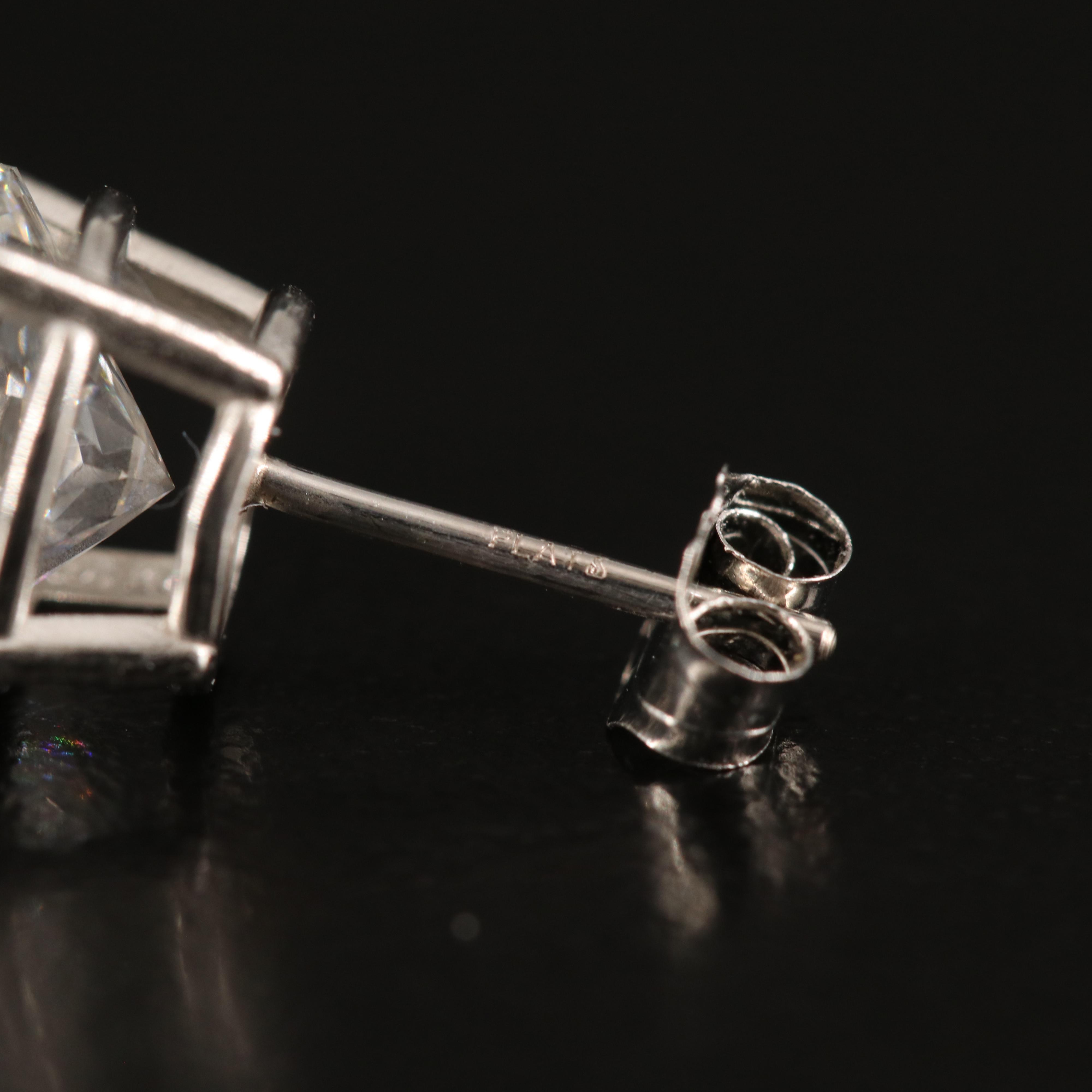 Platinum 4.31 CTW Lab Grown Diamond Stud Earrings with IGI Reports